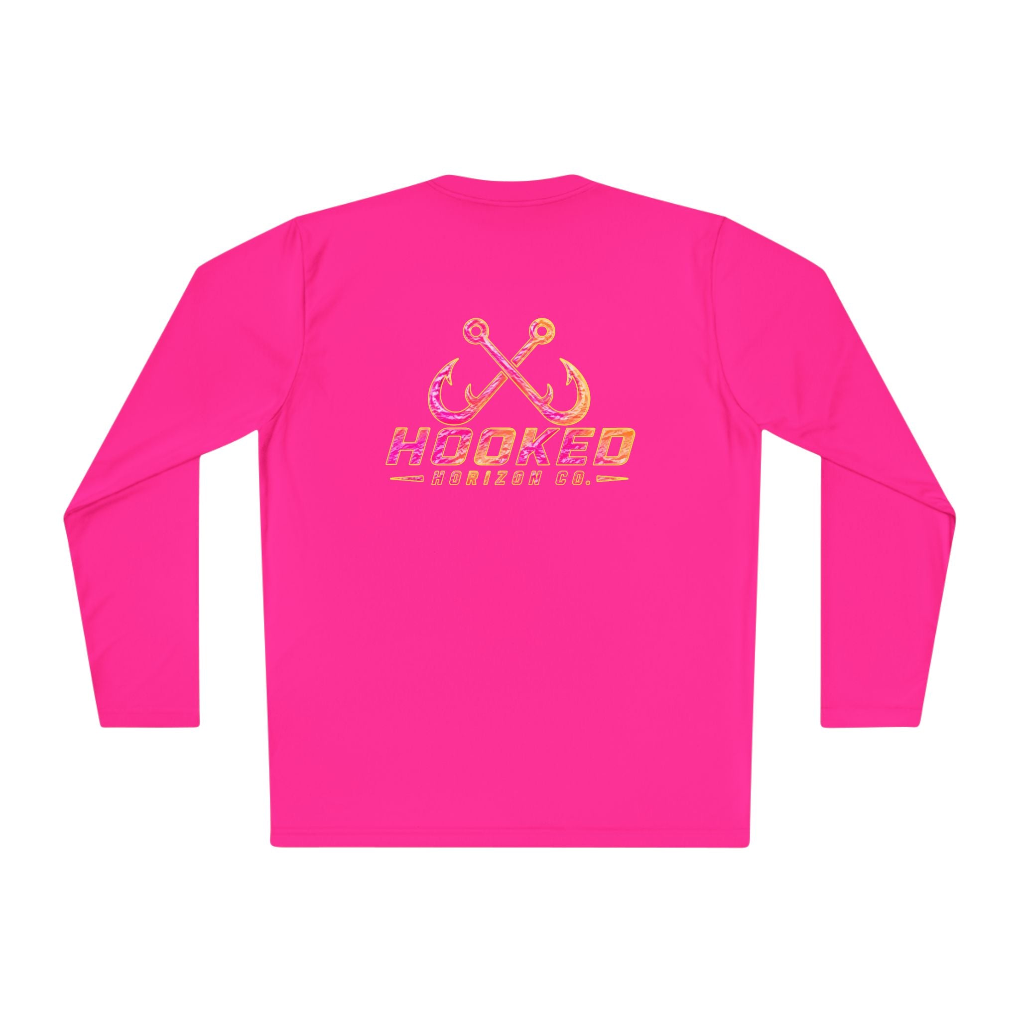 Moisture Wicking Classic Logo Tee In Pink—Horizon Co. Anchors Long Sleeve Tee — Lightweight Fishing Shirt