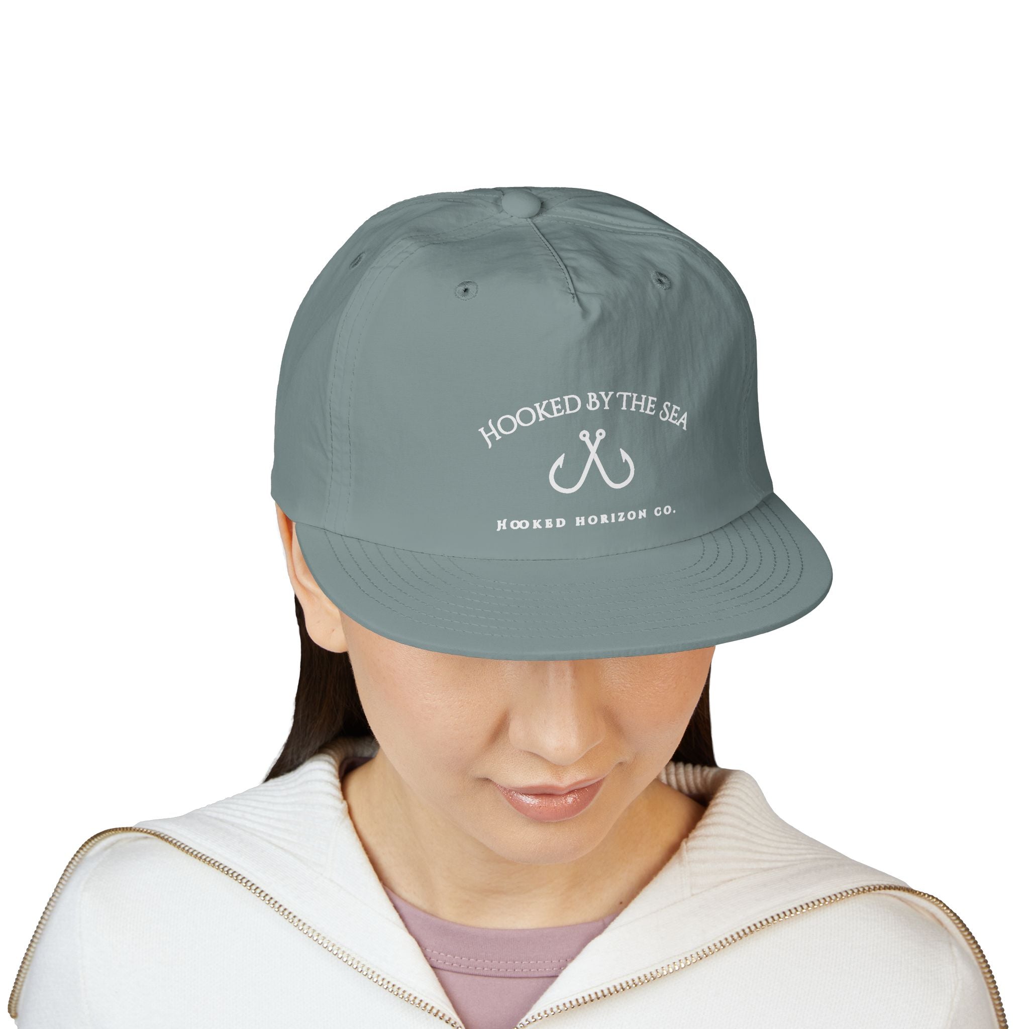 Quick Dry Surf Cap Hooked Horizon Co. — Light Weight, Multiple Color Variations Beachy Vibes Snapback Hat for Surf Lovers, Summer Fashion, Ocean Enthusiasts, Gift for Surfers, Vacation Style