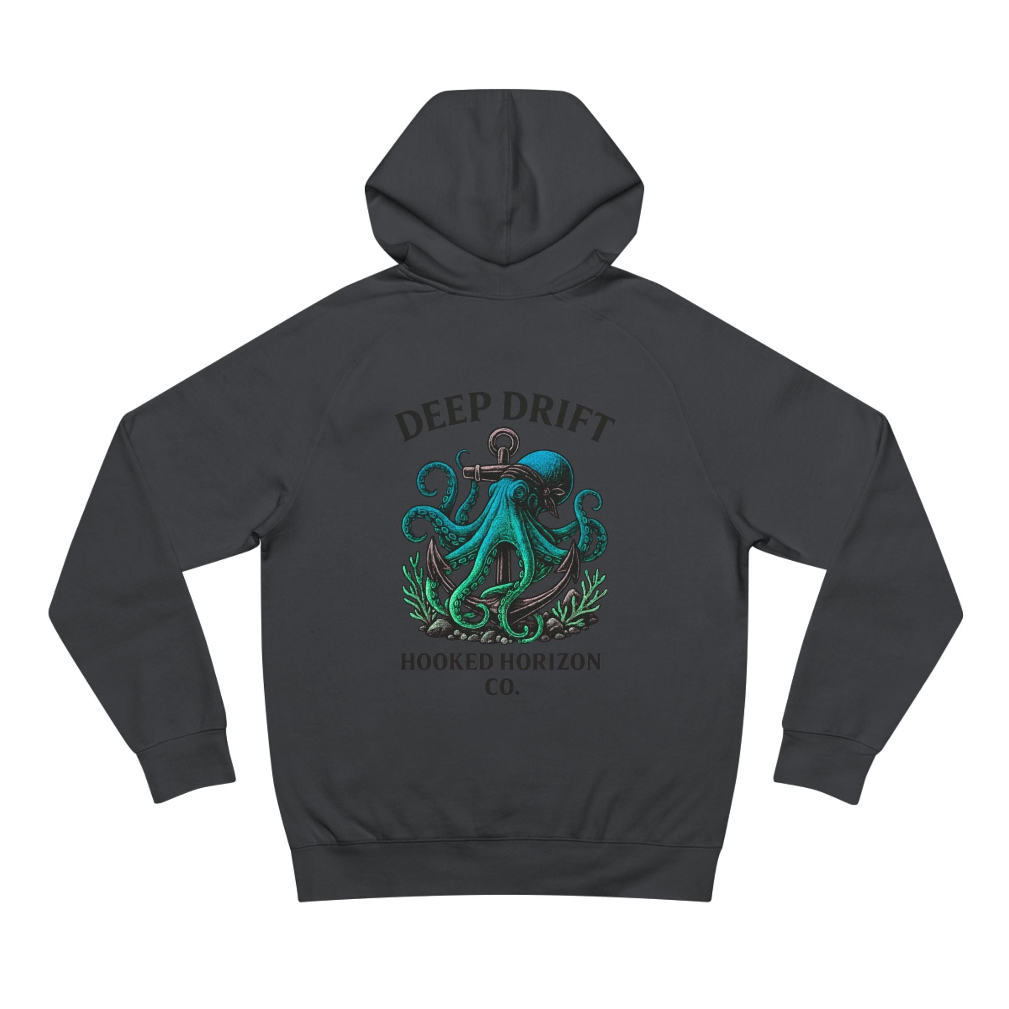 Octopus Art Unisex Hoodie, Deep Drift Hoodie, Nautical Theme Gift, Sea Lover Clothing, Unique Graphic Sweatshirt