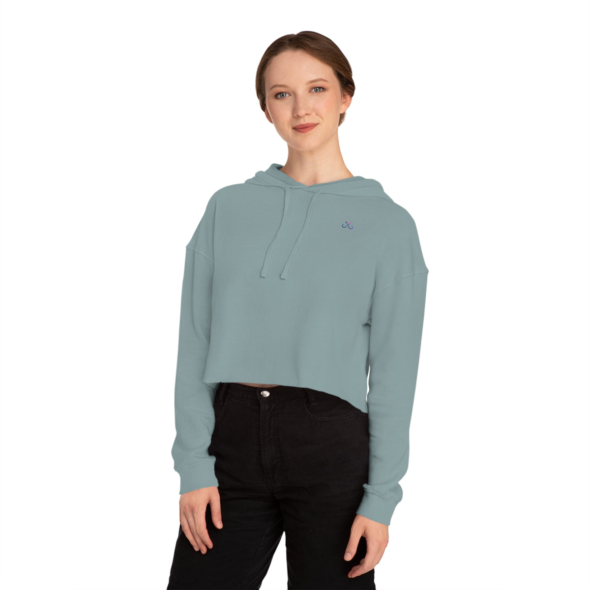 Mahi Color Cropped Hoodie — Hooked Horizon Fishing Graphic