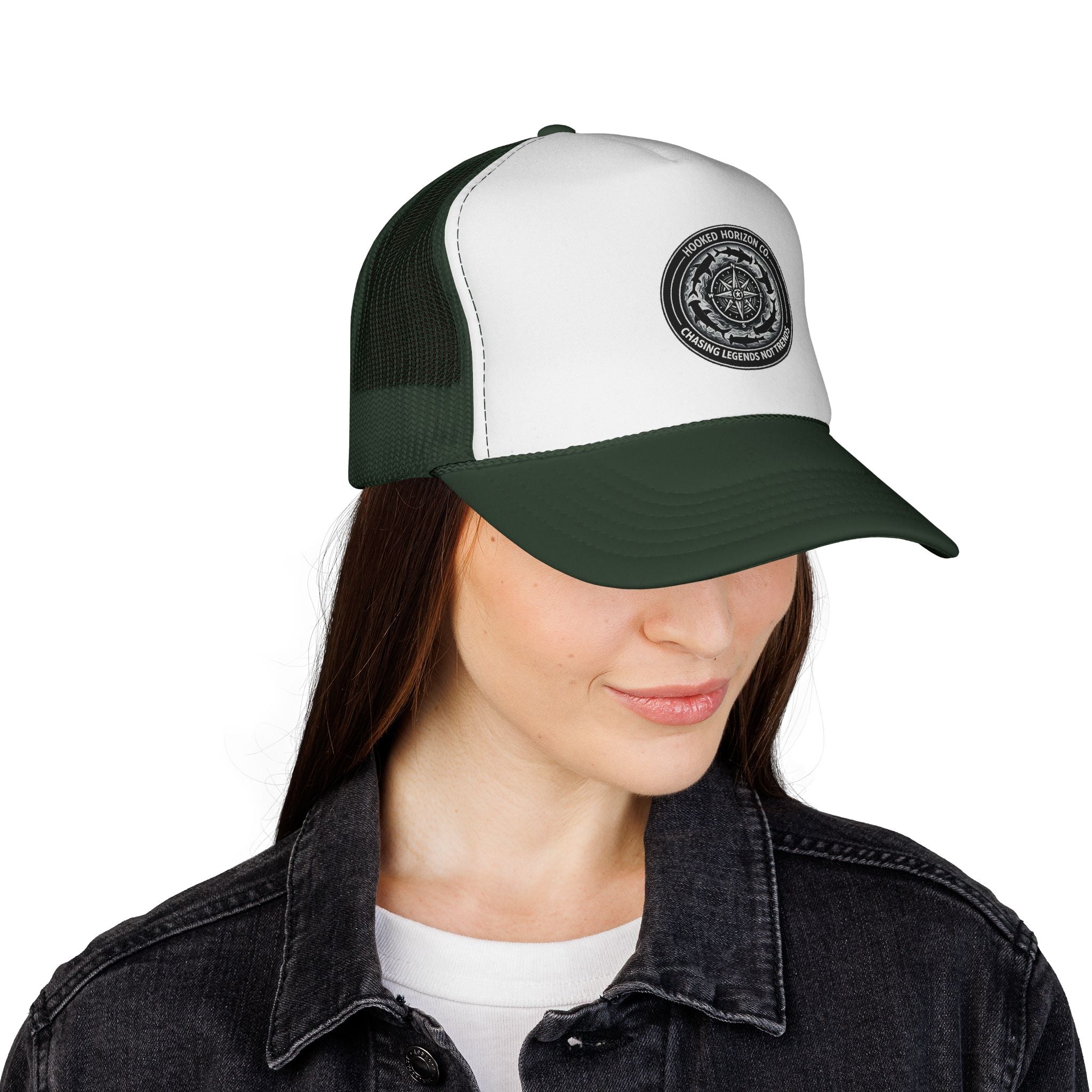 Chasing Legends Not Trends Trucker Cap — Fishing & Beach Hat