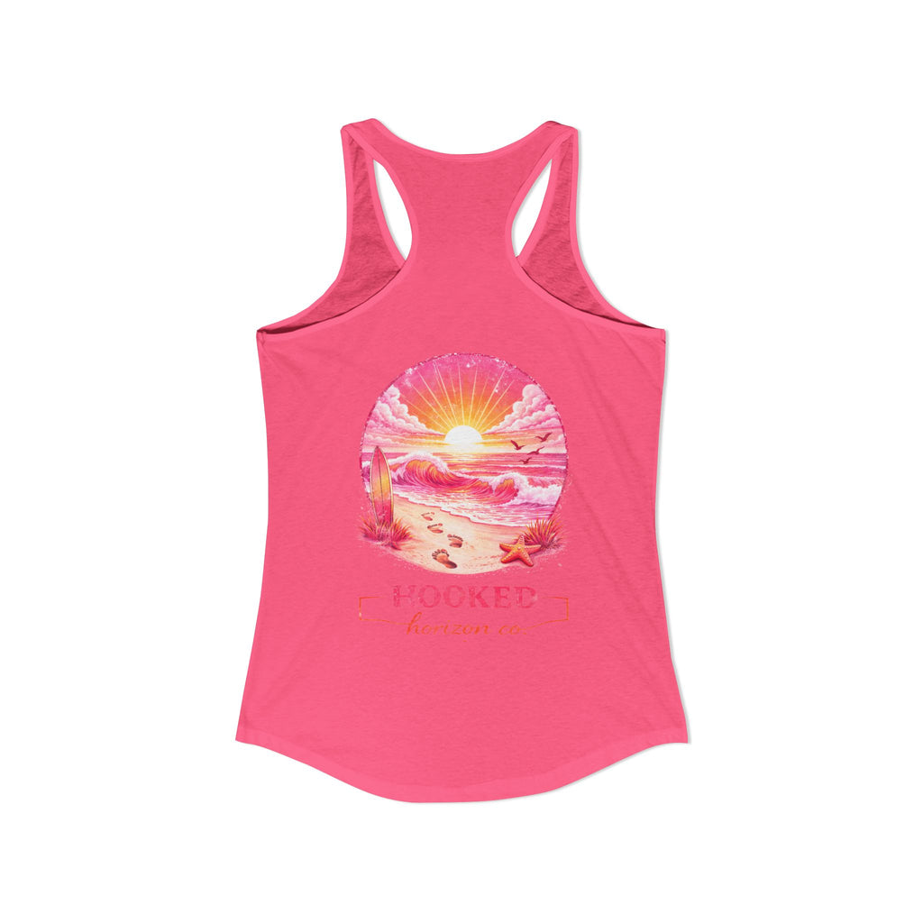 Pink Sunset Hooked Horizon Co. Tank– Gifts for Ocean Lovers, Nautical Fashion, Everyday Comfort, Perfect Gift for Her