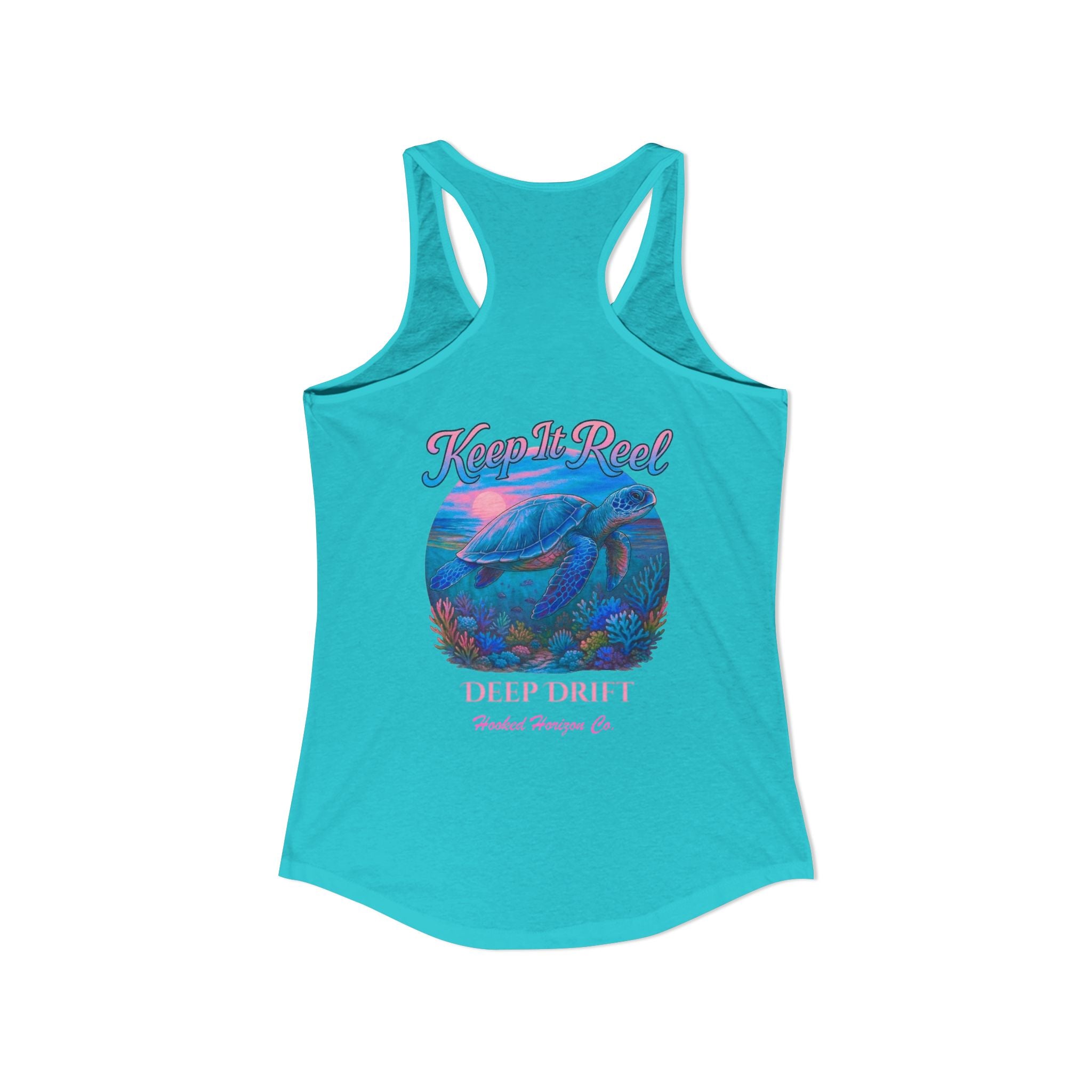 Turtle " Keep It Reel" Deep Drift– Hooked Horizon Co. Gifts for Ocean Lovers, Nautical Fashion, Everyday Comfort, Perfect Gift for Her