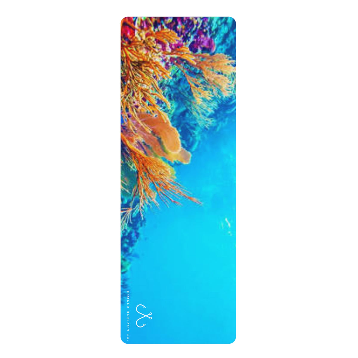Bright Reef Coral Ocean-Inspired Rubber Yoga Mat for Mindfulness, Fitness, Eco-Friendly Exercise, Home Workouts, Gift for Yogis