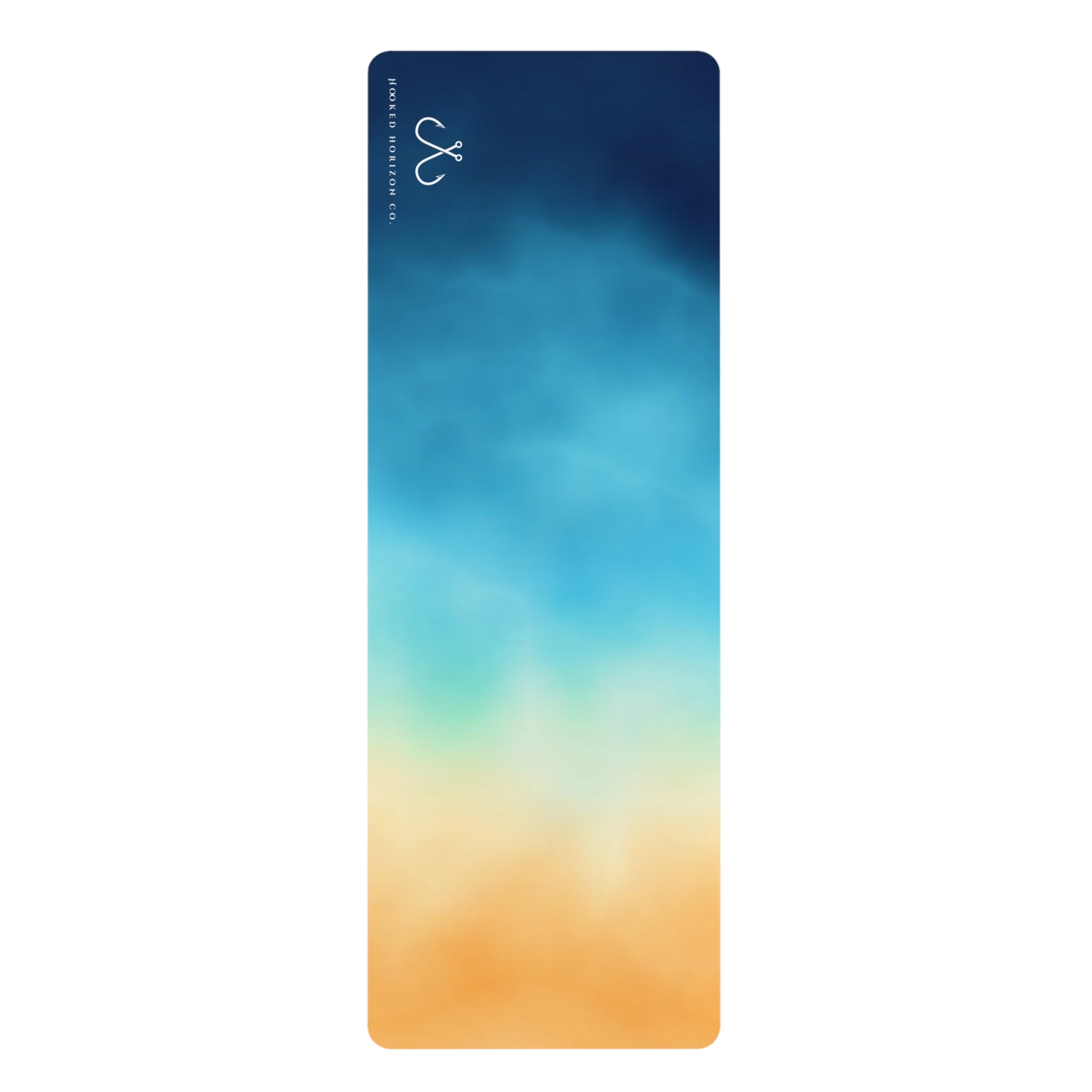 Bright Ombre Ocean-Inspired Costal Vibes Rubber Yoga Mat for Mindfulness, Fitness, Eco-Friendly Exercise, Home Workouts, Gift for Yogis