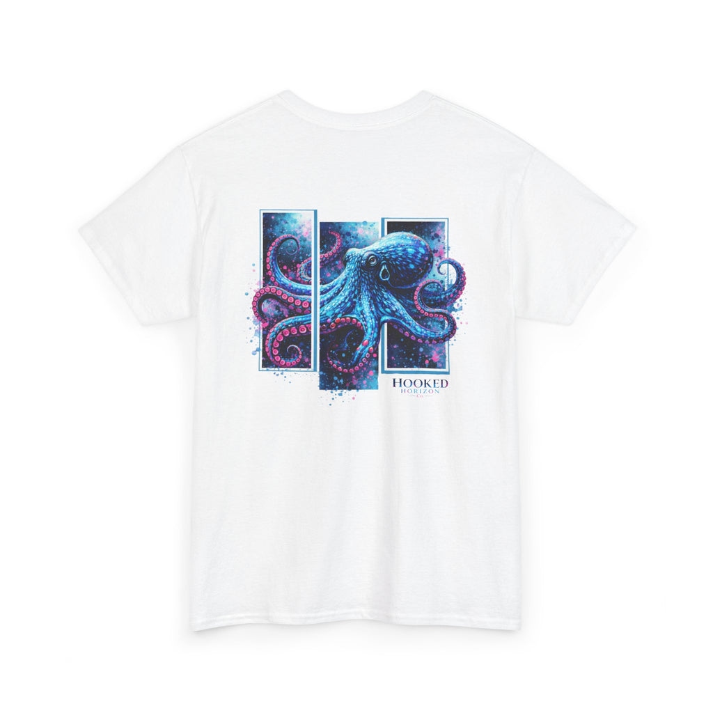 Octopus Hooked Horizon Co Tee—Ocean Graphic Tee — "Beloved" Ray Design