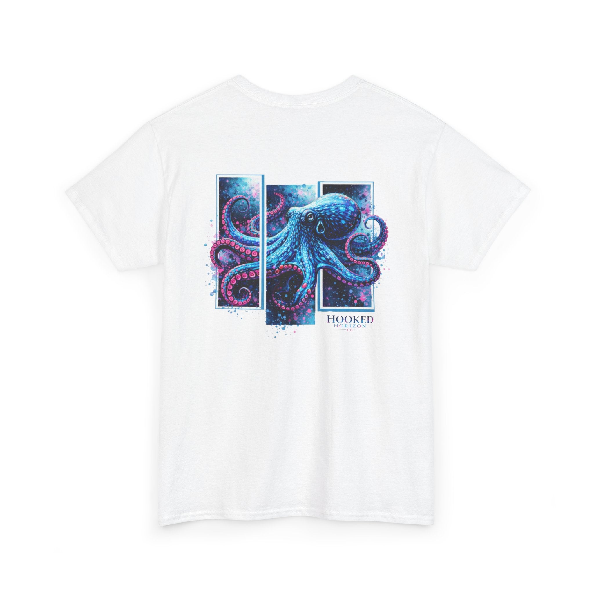 Octopus Hooked Horizon Co Tee—Ocean Graphic Tee — "Beloved" Ray Design