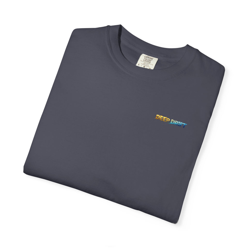Gold & Blue Tarpon Hooked Horizon Co. — Deep Drift Fishing Graphicishing Tee for Angler Lovers, Shark Lovers, Ocean Tee