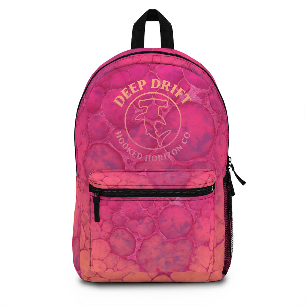 Pink To Orange Ombre Hammer Head Shark Backpack – 'Hooked Horizon Co.' Blue Leaf Beach Bag