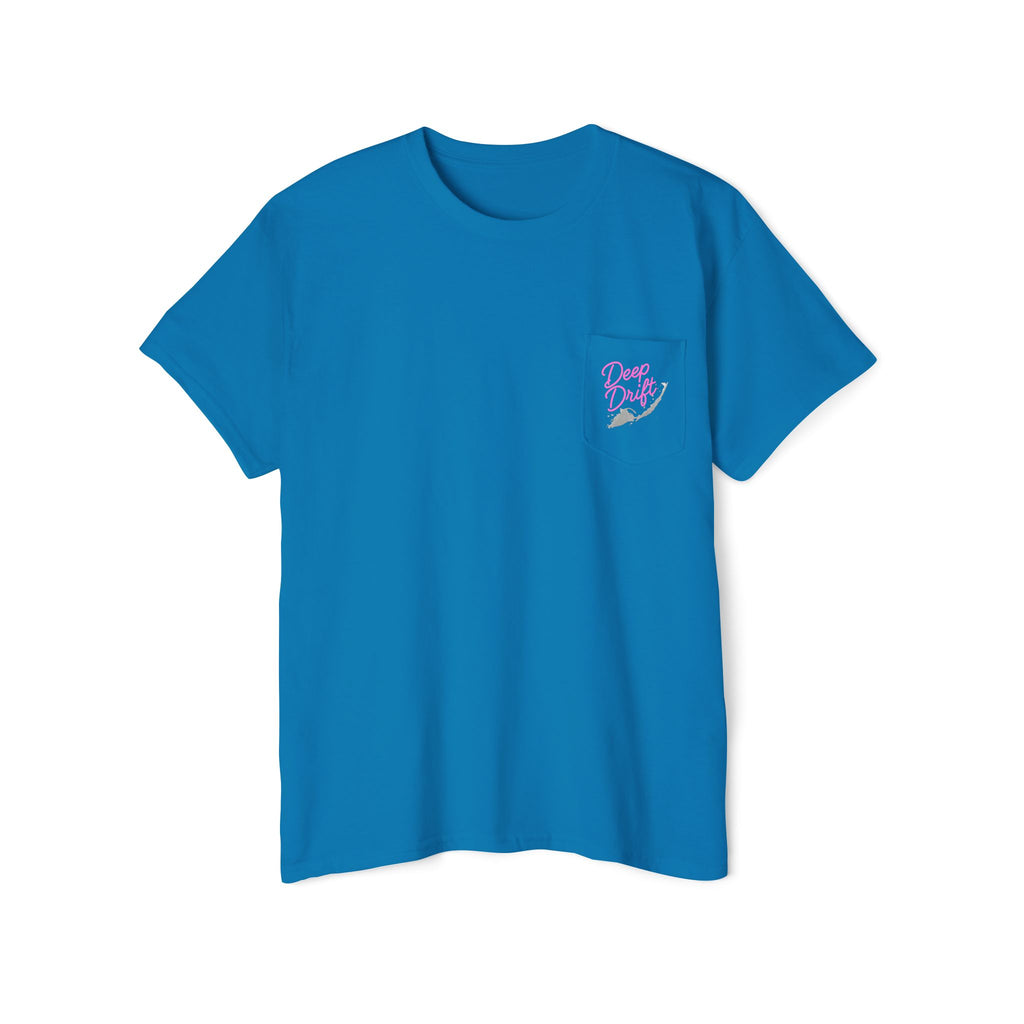 Neon Whale Shark Deep Drift Hooked HorizonCo.  Tee- Perfect for Angler and Fishing Gifts, For him, For Her Unisex Cotton T-Shirt for Fishing & Wildlife Enthusiasts, Ocean Lovers