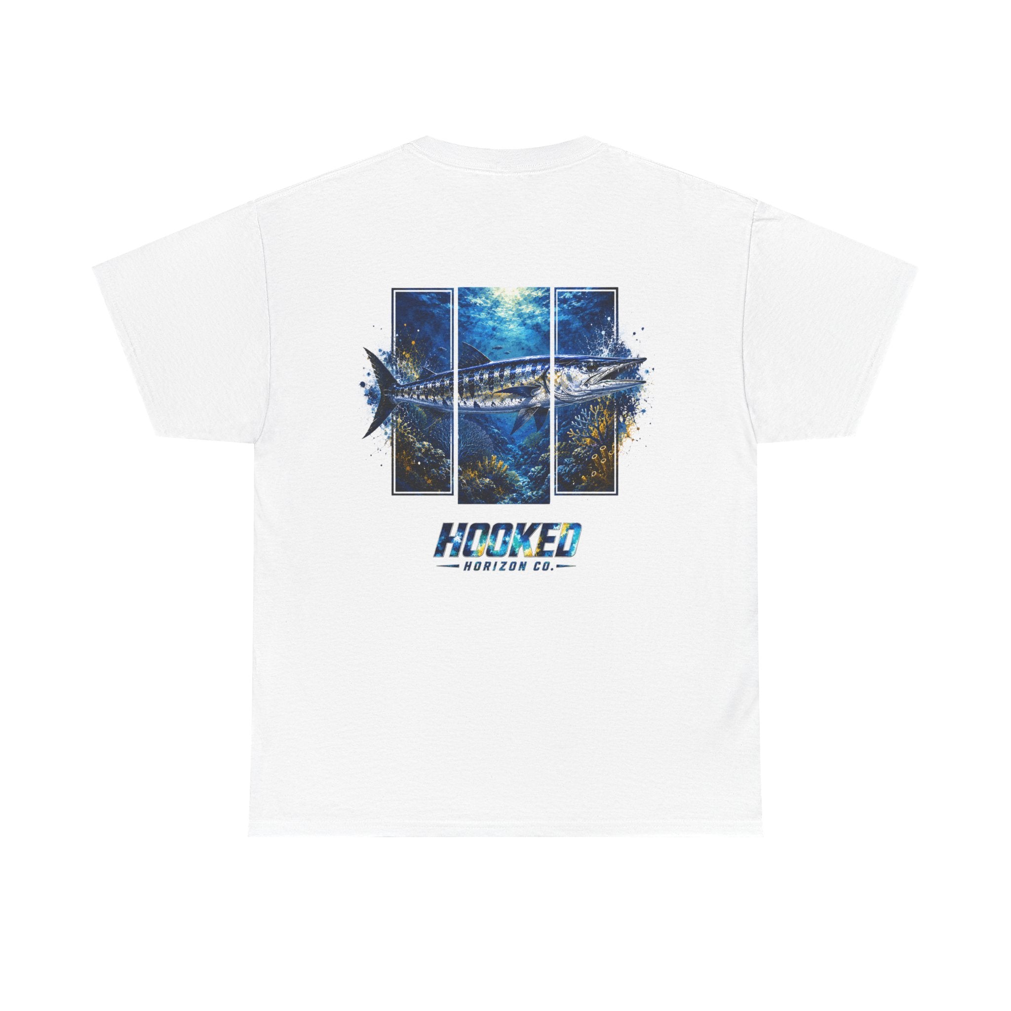 Barracuda Hooked Horizon Co Tee—Ocean Graphic Tee — "Beloved" Ray Design