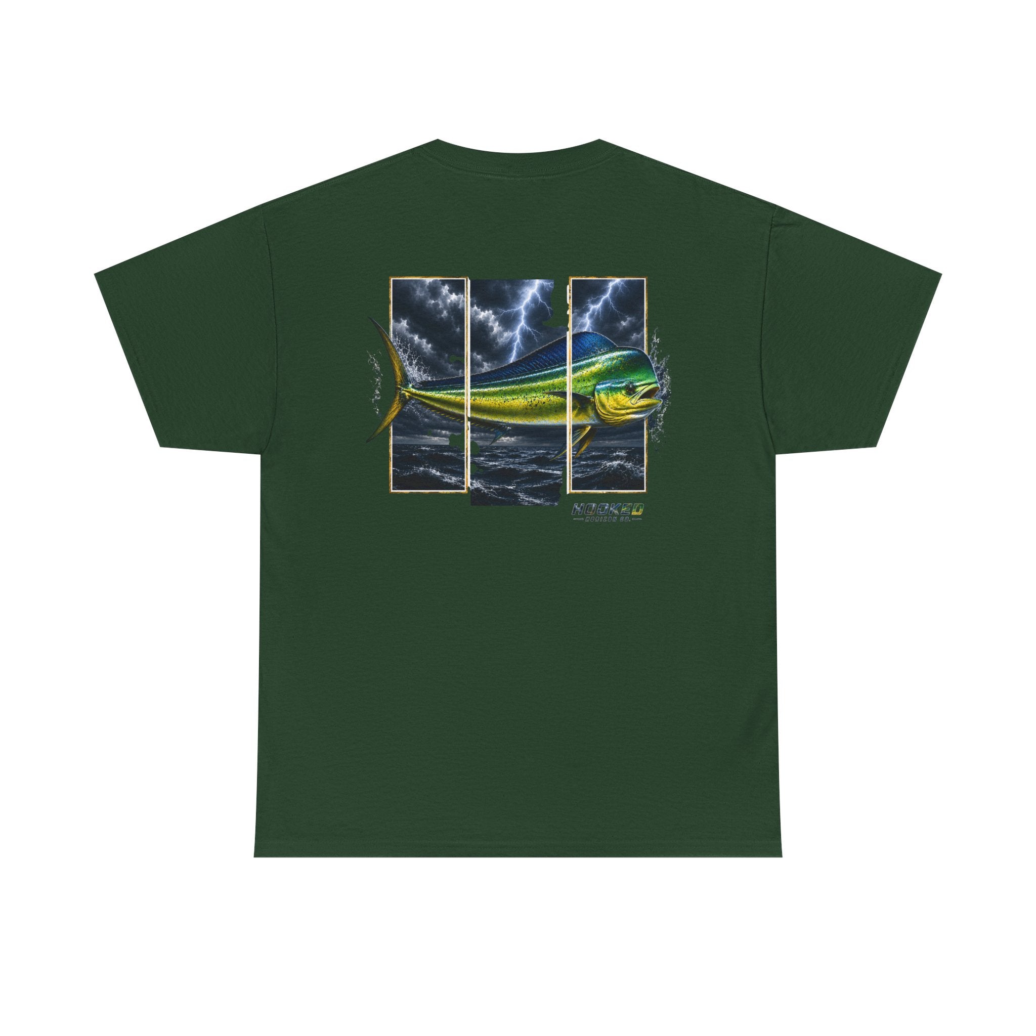 Mahi Mahi Hooked Horizon Co Tee—Ocean Graphic Tee — "Beloved" Ray Design