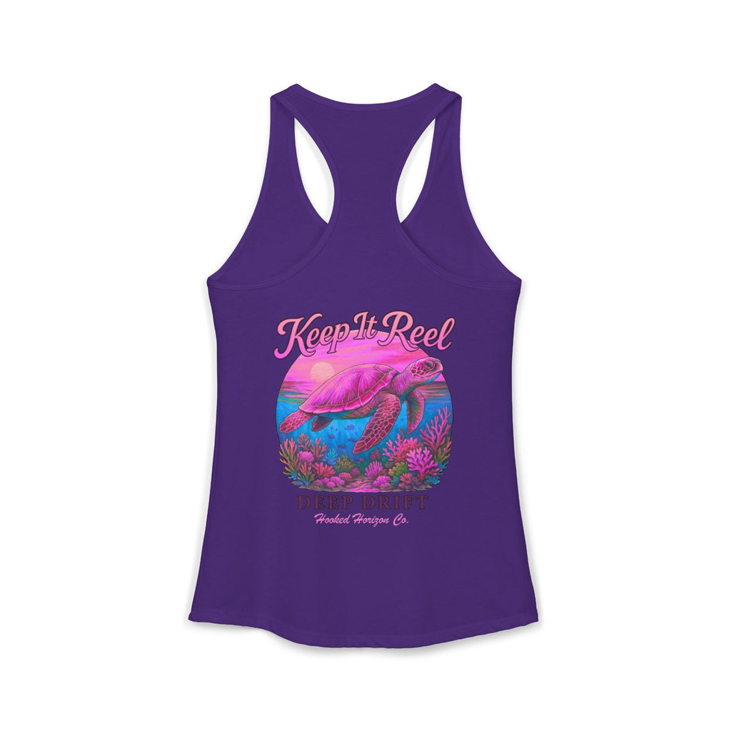 Turtle " Keep It Reel" Deep Drift– Hooked Horizon Co. Gifts for Ocean Lovers, Nautical Fashion, Everyday Comfort, Perfect Gift for Her