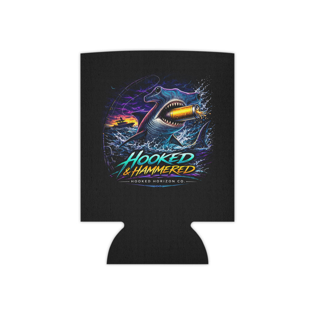 Hooked & Hammered Cooler Coozie — Hooked Horizon Co. Fishing Wave Koozie