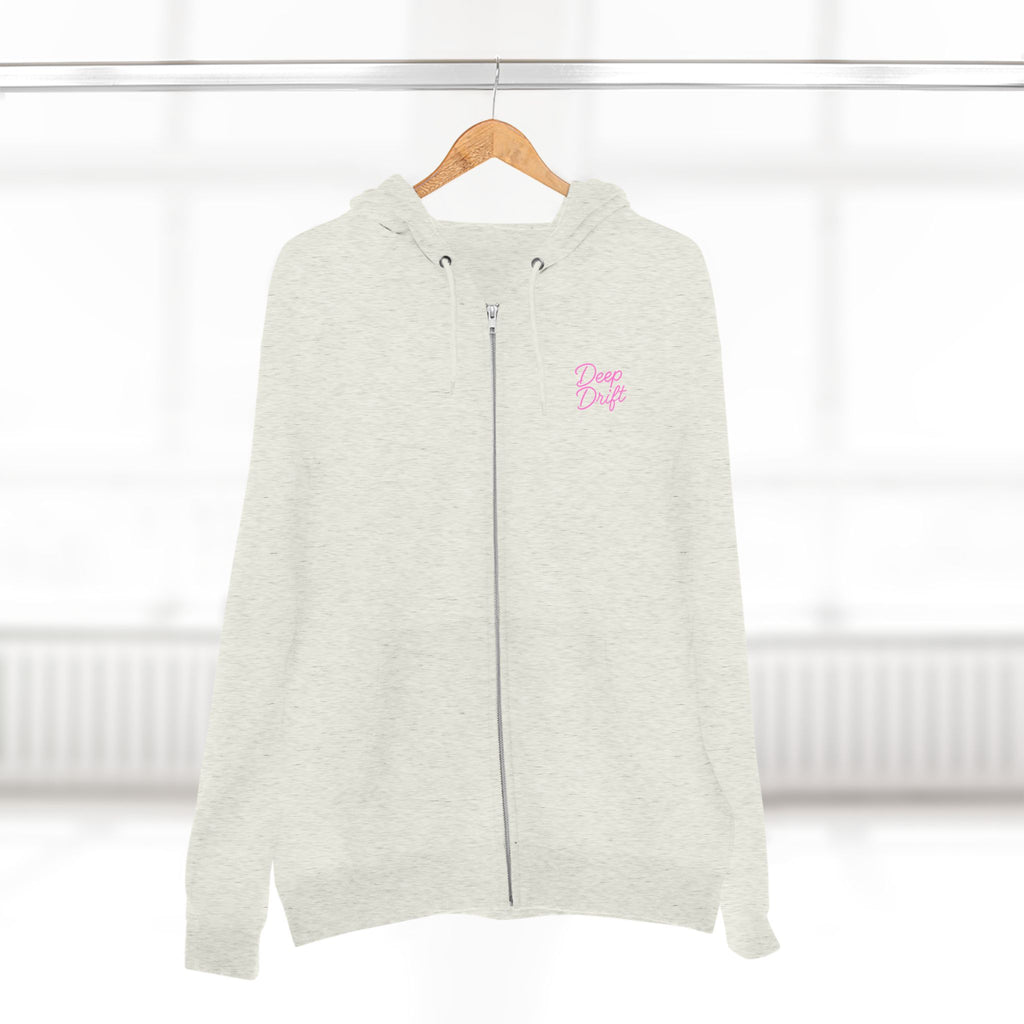 Neon Deep Drift Coral & Turtle Hooked Horizon Co. Unisex Zip Hoodie for Ocean Lovers, Nautical Fashion, Cool Weather Gear, Everyday Comfort, Perfect Gift