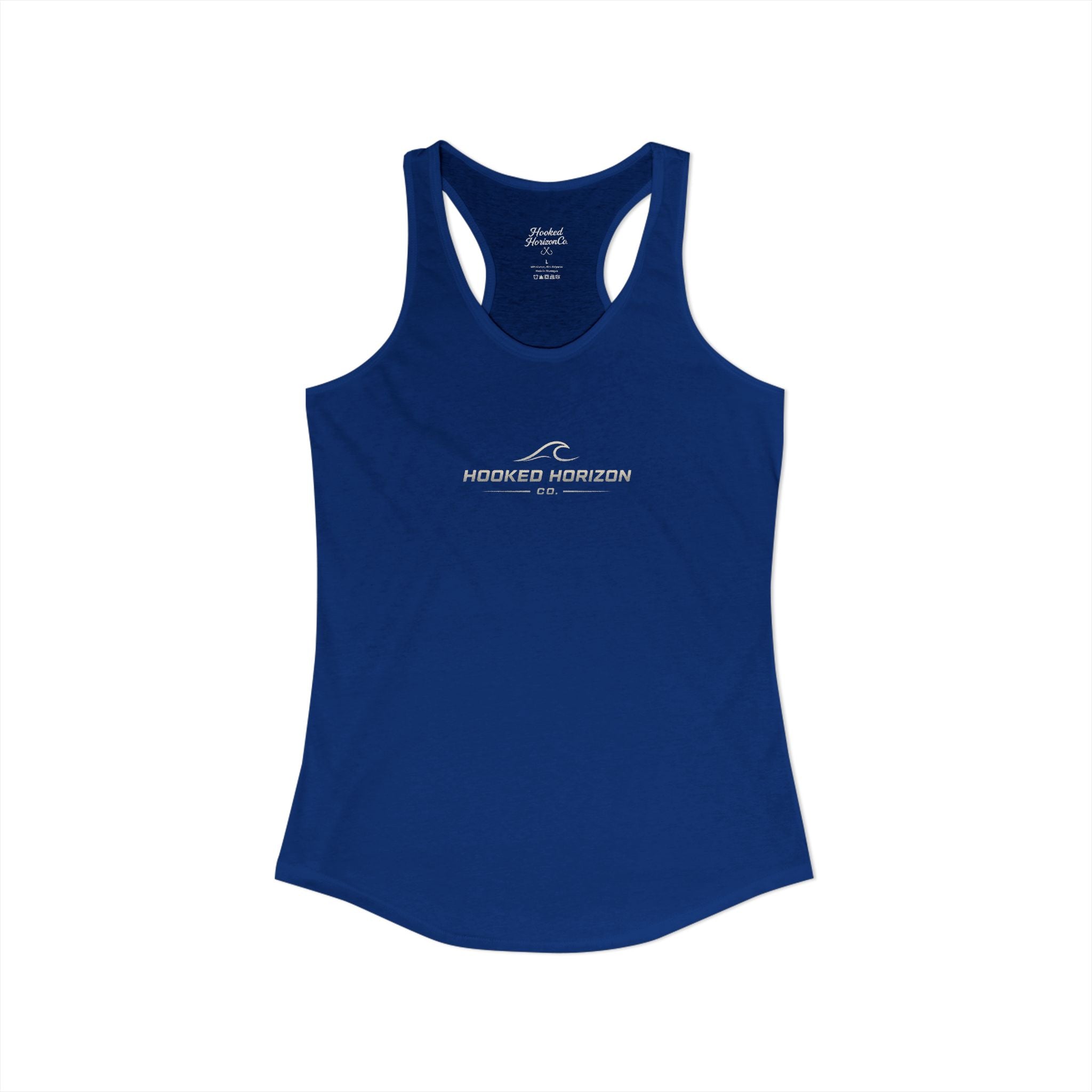 Hooked Horizon Co. Commerical Logo — Soft Women's Ideal Racerback Tank