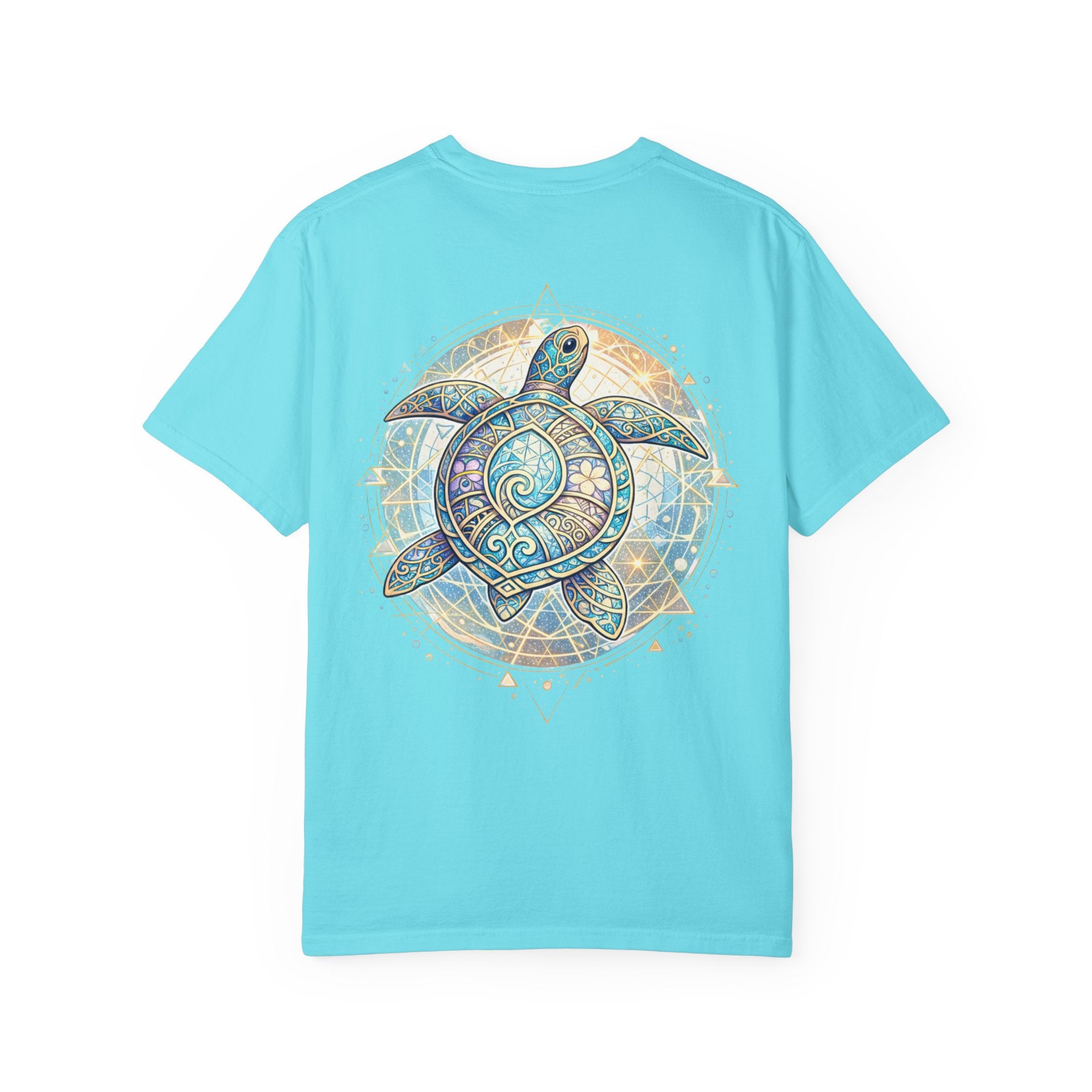 Turtle Geometric Inspiration T-Shirt - Hooked Horizon Co. Fishing Tee for Angler Lovers