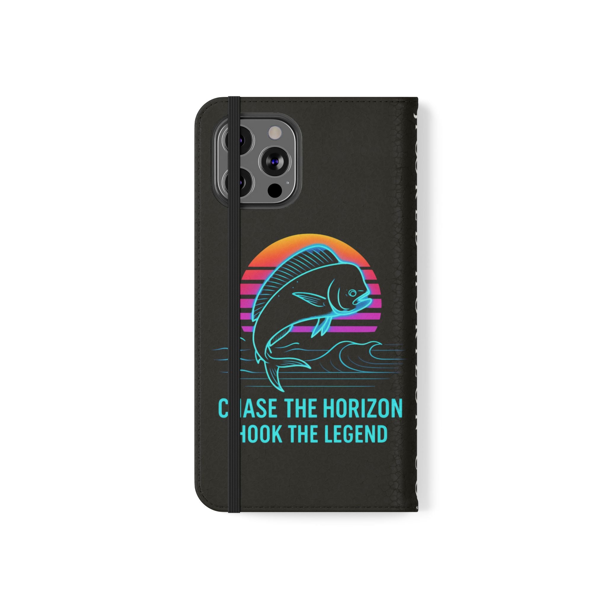 Mahi Mahi Flip Phone Case — Turquoise Water Pattern Wallet Cover