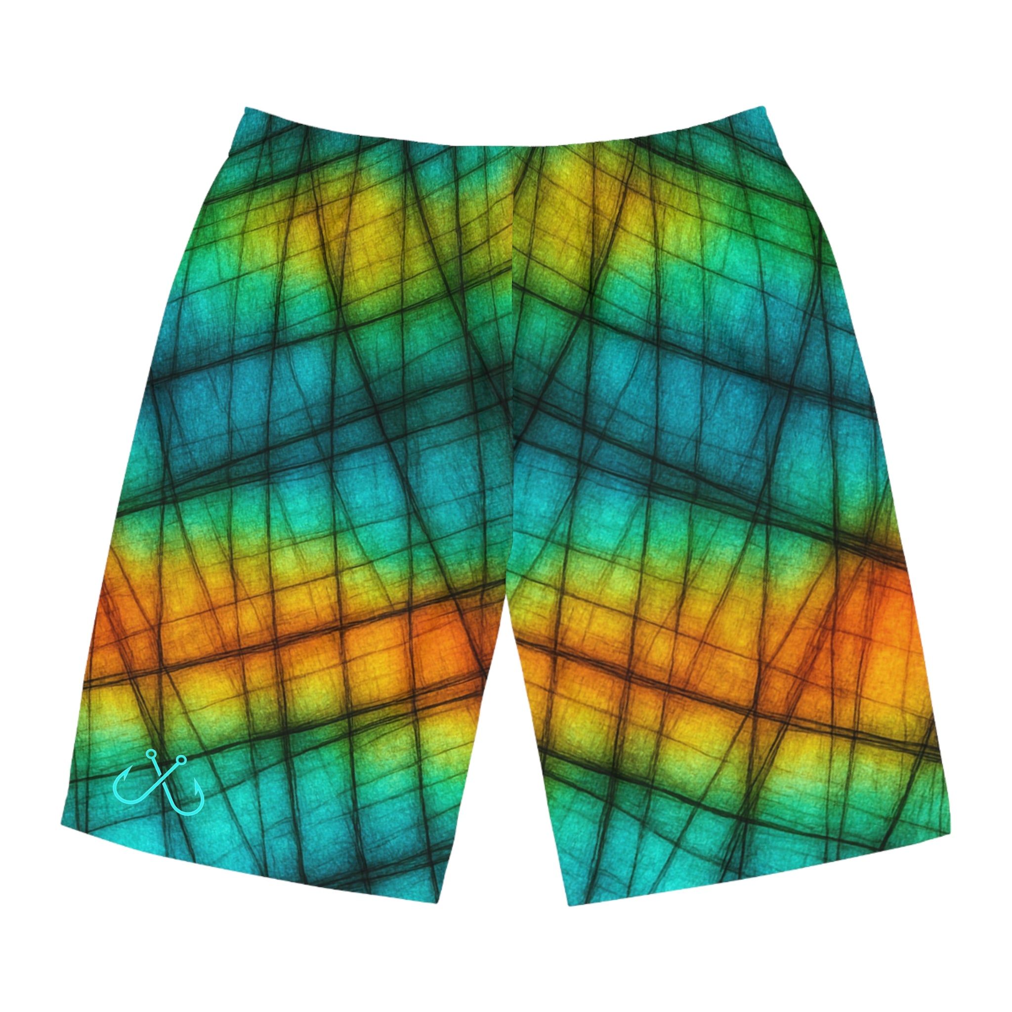 Reflexion Of Light Ocean-Inspired Board Shorts, Swimwear for Beach Days, Summer Vacations, Pool Parties, Surfing Attire, Water Sports