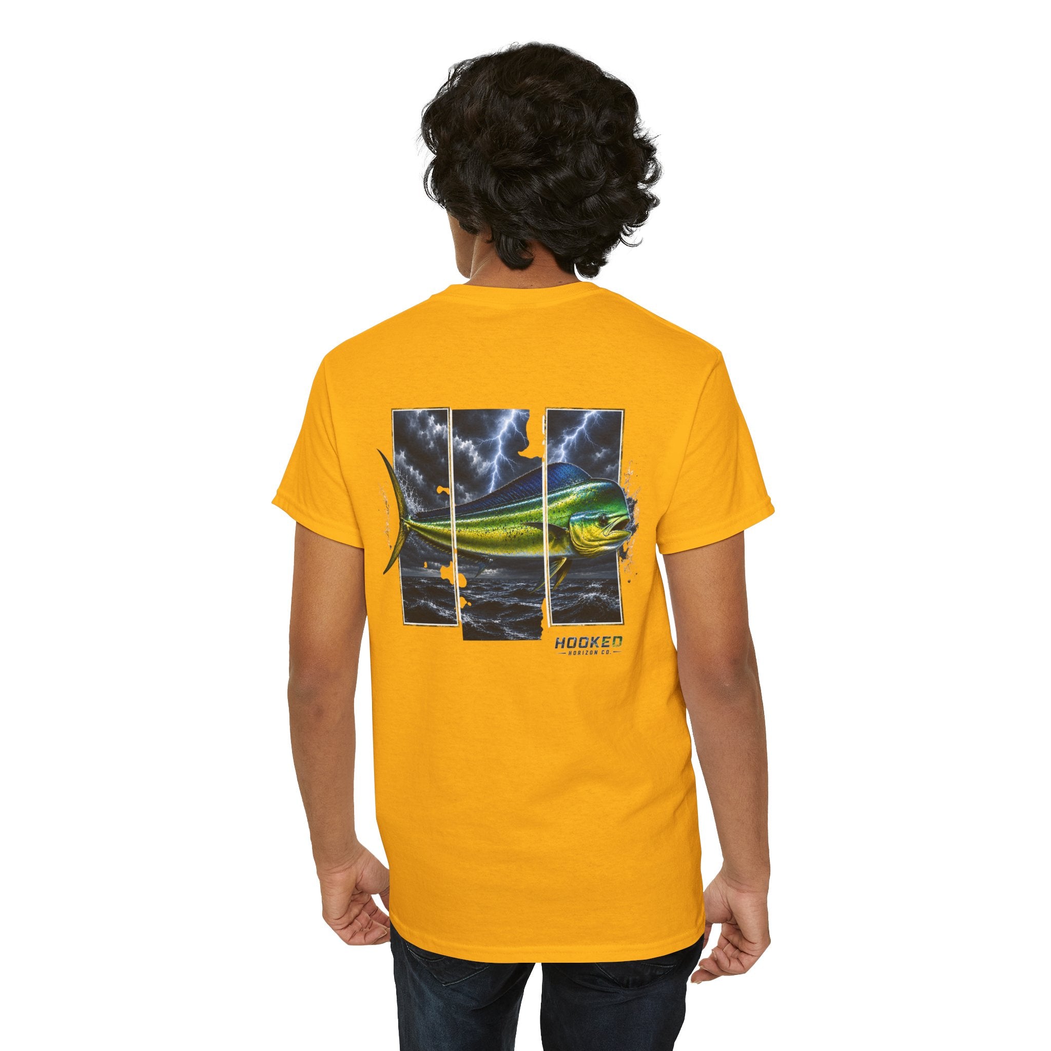 Mahi Mahi Hooked Horizon Co Tee—Ocean Graphic Tee — "Beloved" Ray Design