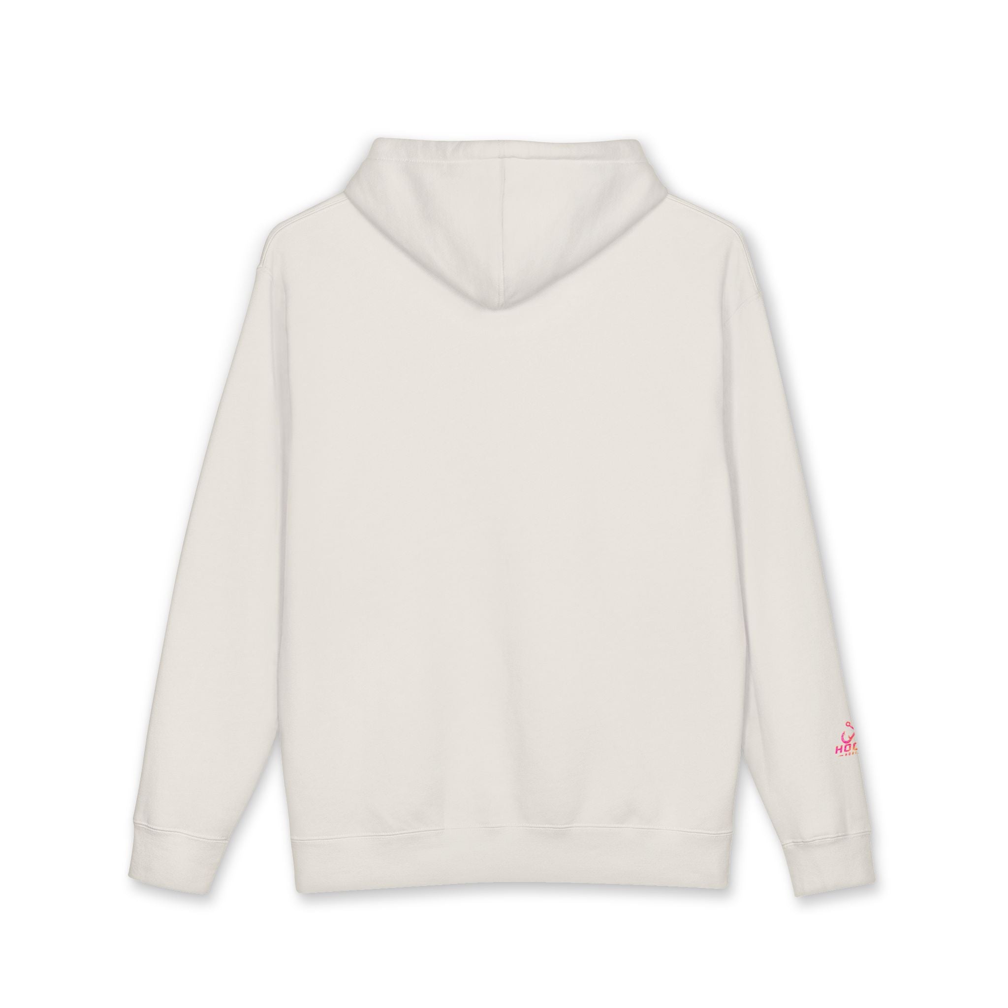 Hot Pink & Peach Hooked Horizon Co. — Fishing Back Graphic Hoodie, Multiple Color Variations