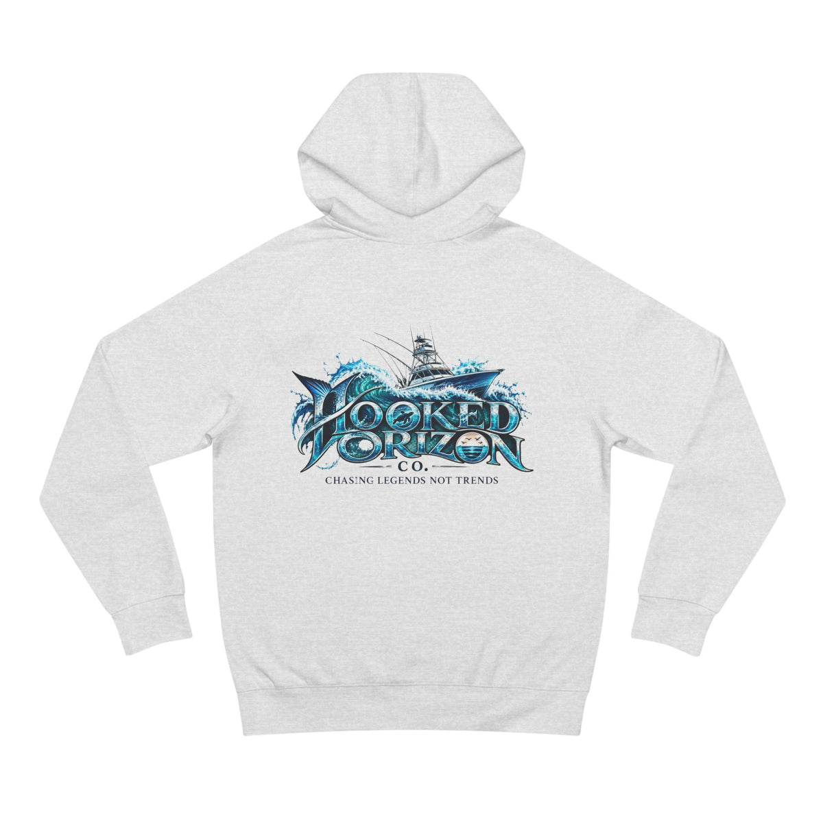 Fishing Boat " Chasing Legends Not Trends "Hooked Horizon Co. Unisex Supply Hoodie