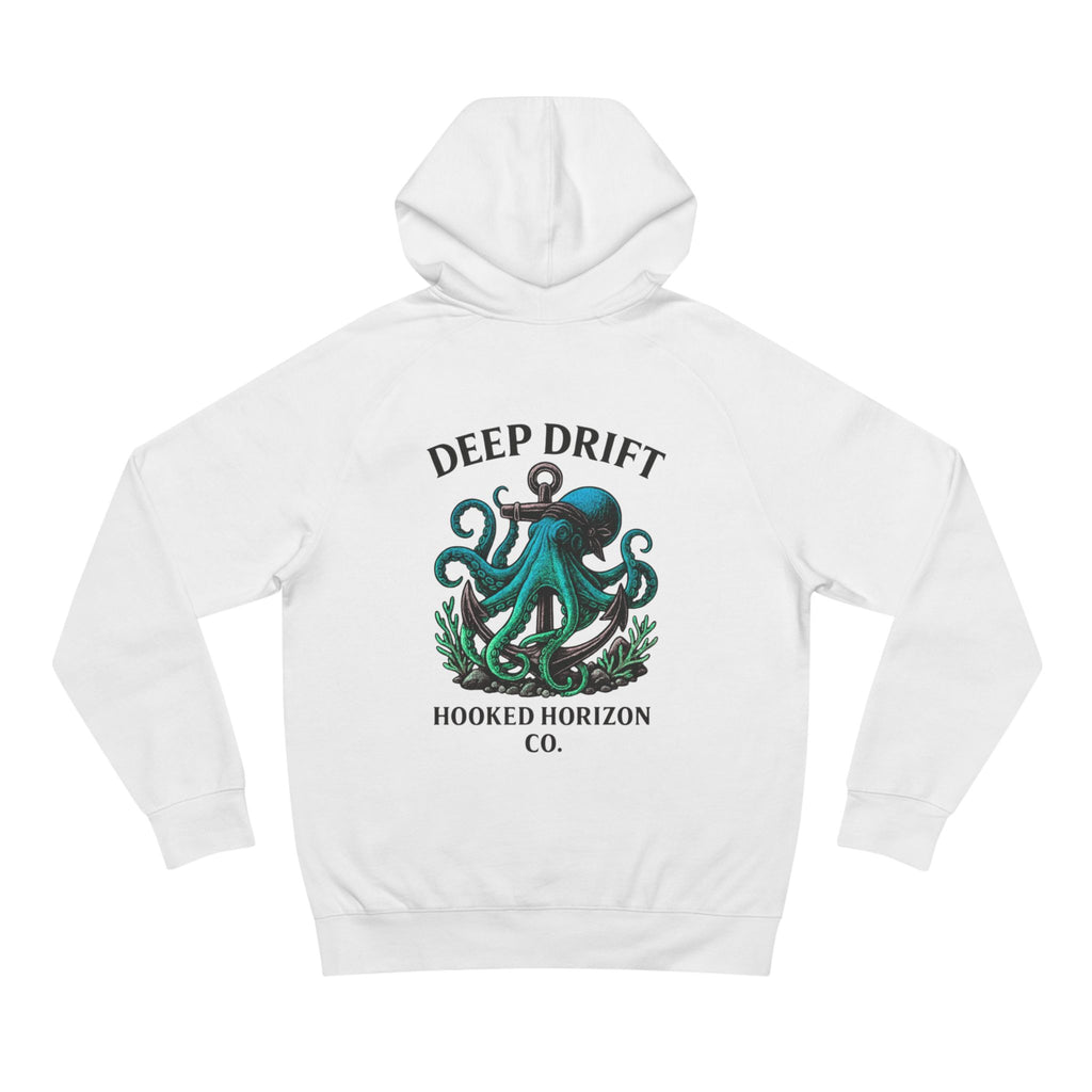 Octopus Art Unisex Hoodie, Deep Drift Hoodie, Nautical Theme Gift, Sea Lover Clothing, Unique Graphic Sweatshirt