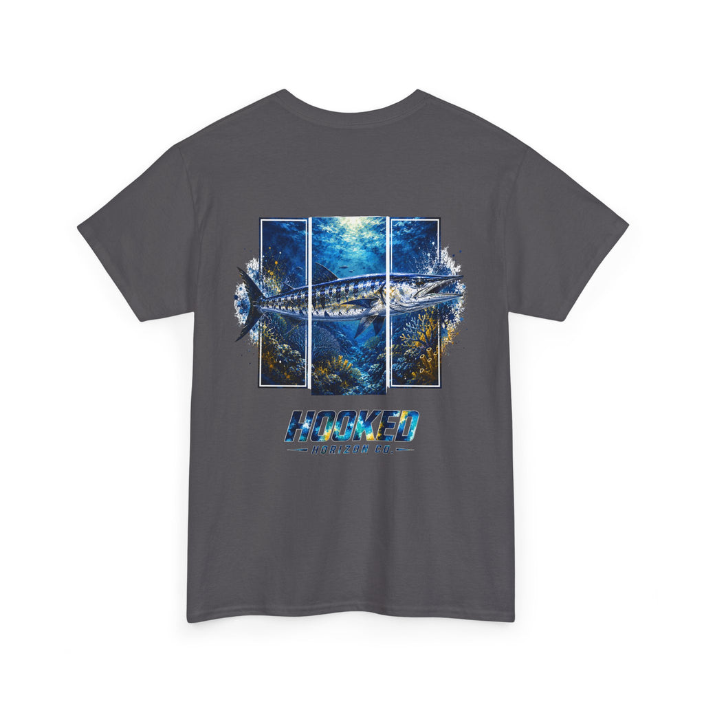 Barracuda Hooked Horizon Co Tee—Ocean Graphic Tee — "Beloved" Ray Design