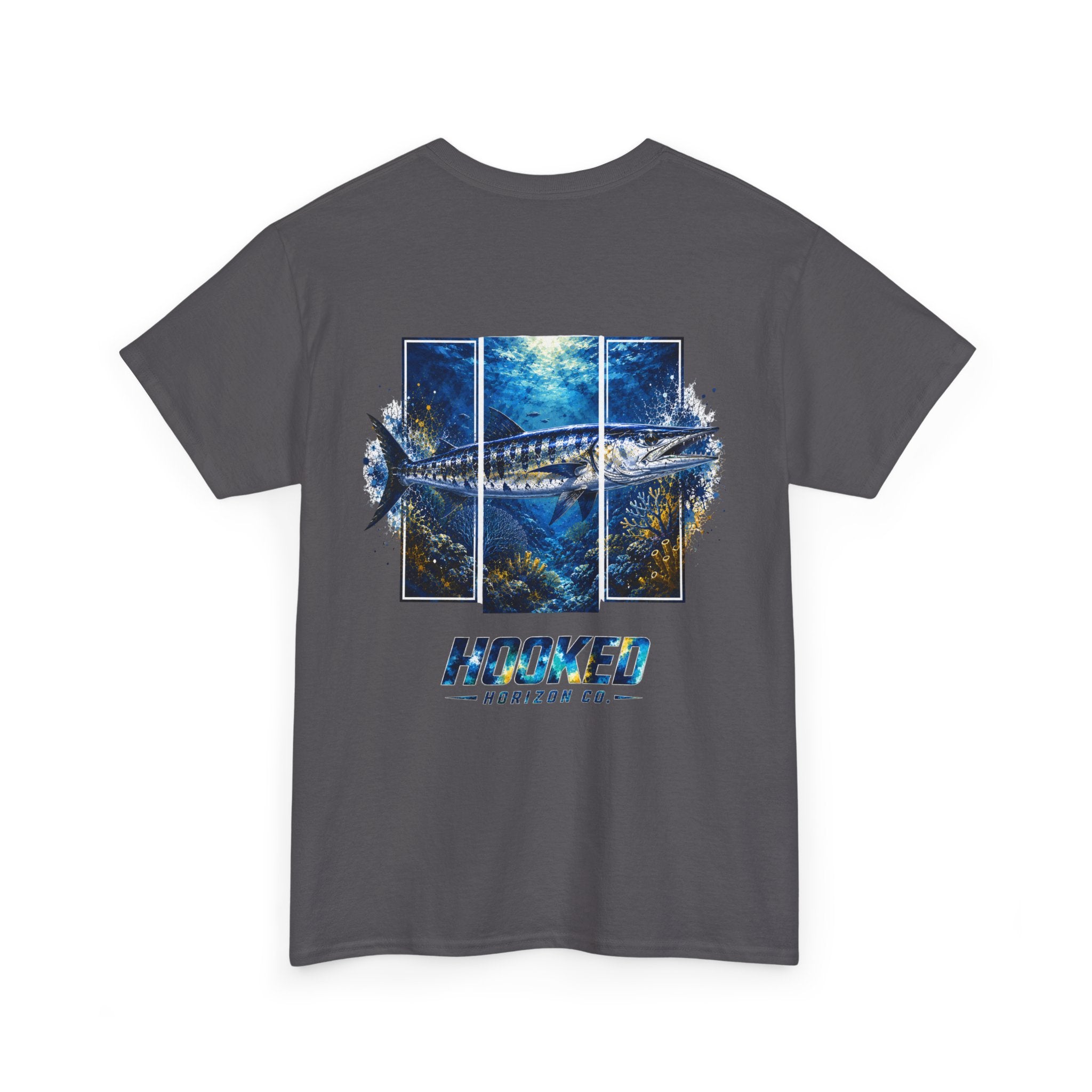 Barracuda Hooked Horizon Co Tee—Ocean Graphic Tee — "Beloved" Ray Design
