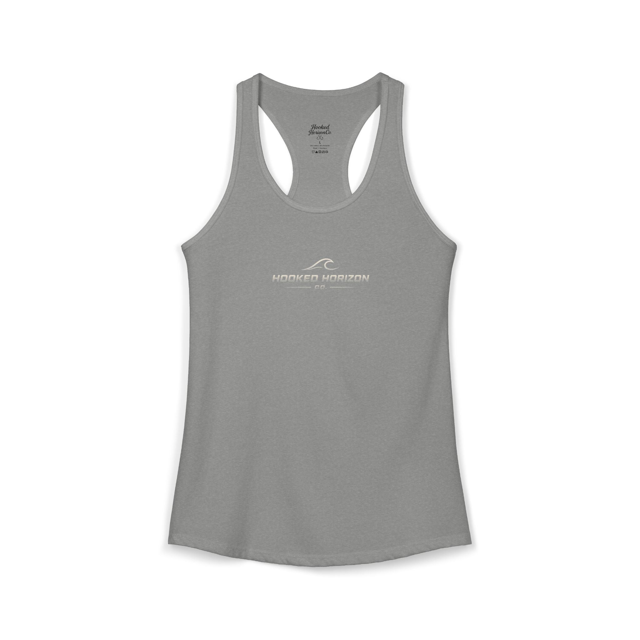 Hooked Horizon Co. Commerical Logo — Soft Women's Ideal Racerback Tank
