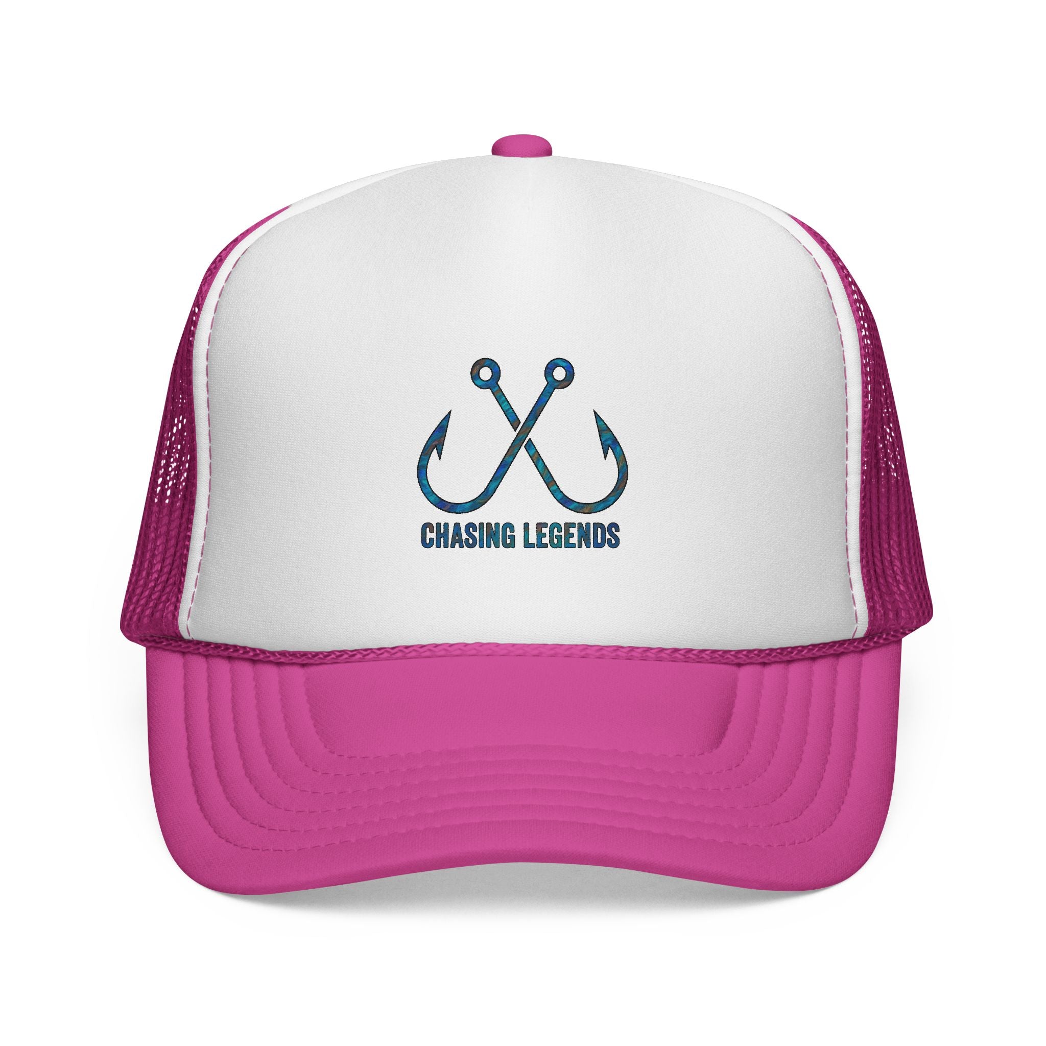 Trucker Cap — 'Chasing Legends' Fishing Hooks Logo