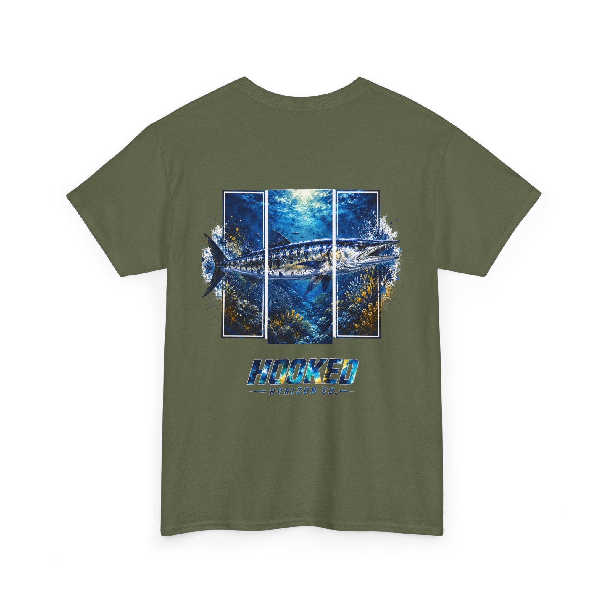 Barracuda Hooked Horizon Co Tee—Ocean Graphic Tee — "Beloved" Ray Design