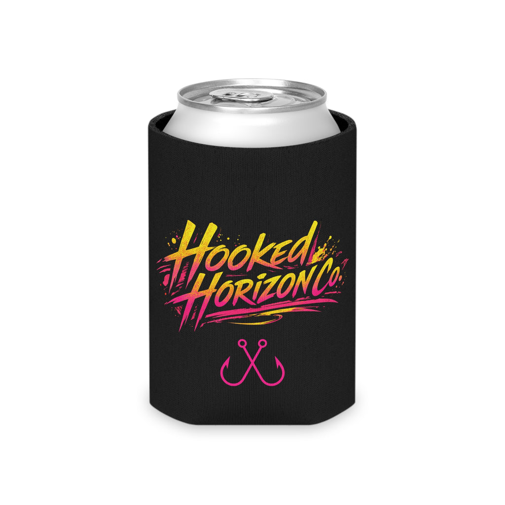 Retro 80s Inspired Cooler Coozie — Hooked Horizon Co. Fishing Wave Koozie