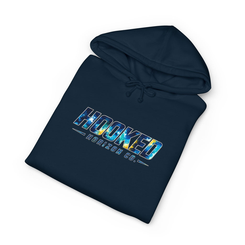 Barracuda Hoodie Hooked Horizon Co. — Fishing Back Graphic Hoodie, Multiple Color Variations