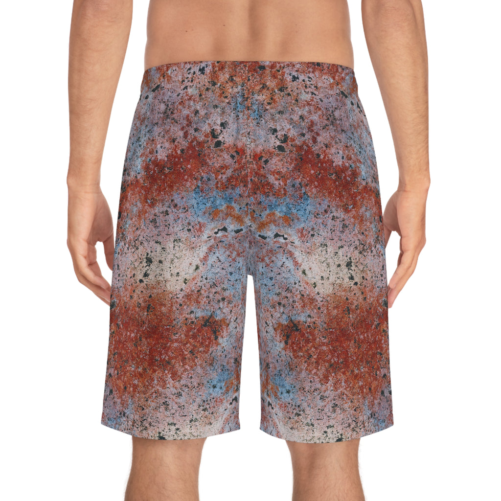 Rock Fish & Sand Ocean-Inspired Board Shorts, Swimwear for Beach Days, Summer Vacations, Pool Parties, Surfing Attire, Water Sports