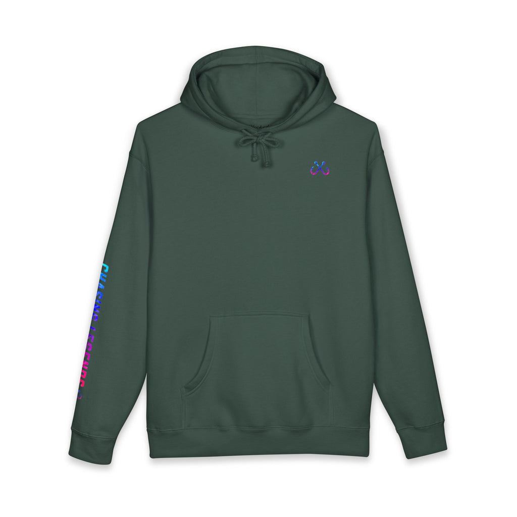 Lion Fish Hoodie Hooked Horizon Co. — Fishing Back Graphic Hoodie, Multiple Color Variations
