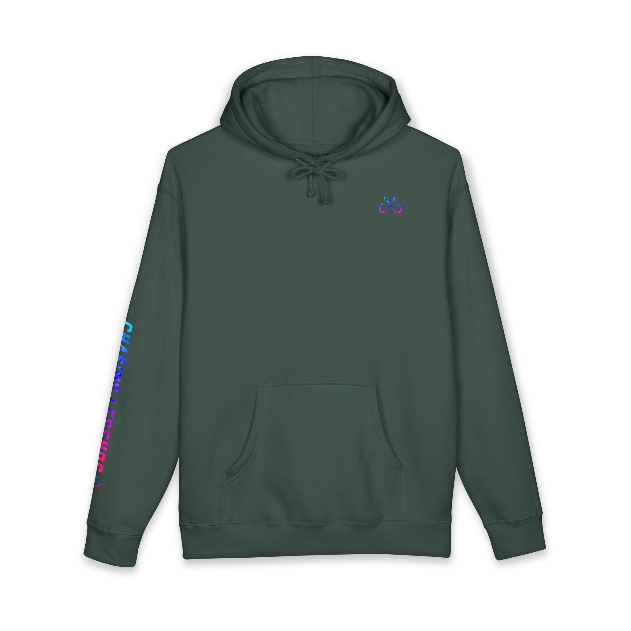 Lion Fish Hoodie Hooked Horizon Co. — Fishing Back Graphic Hoodie, Multiple Color Variations
