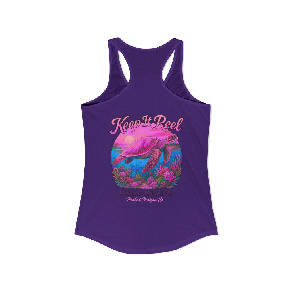 Turtle " Keep It Reel" Deep Drift– Hooked Horizon Co. Gifts for Ocean Lovers, Nautical Fashion, Everyday Comfort, Perfect Gift for Her