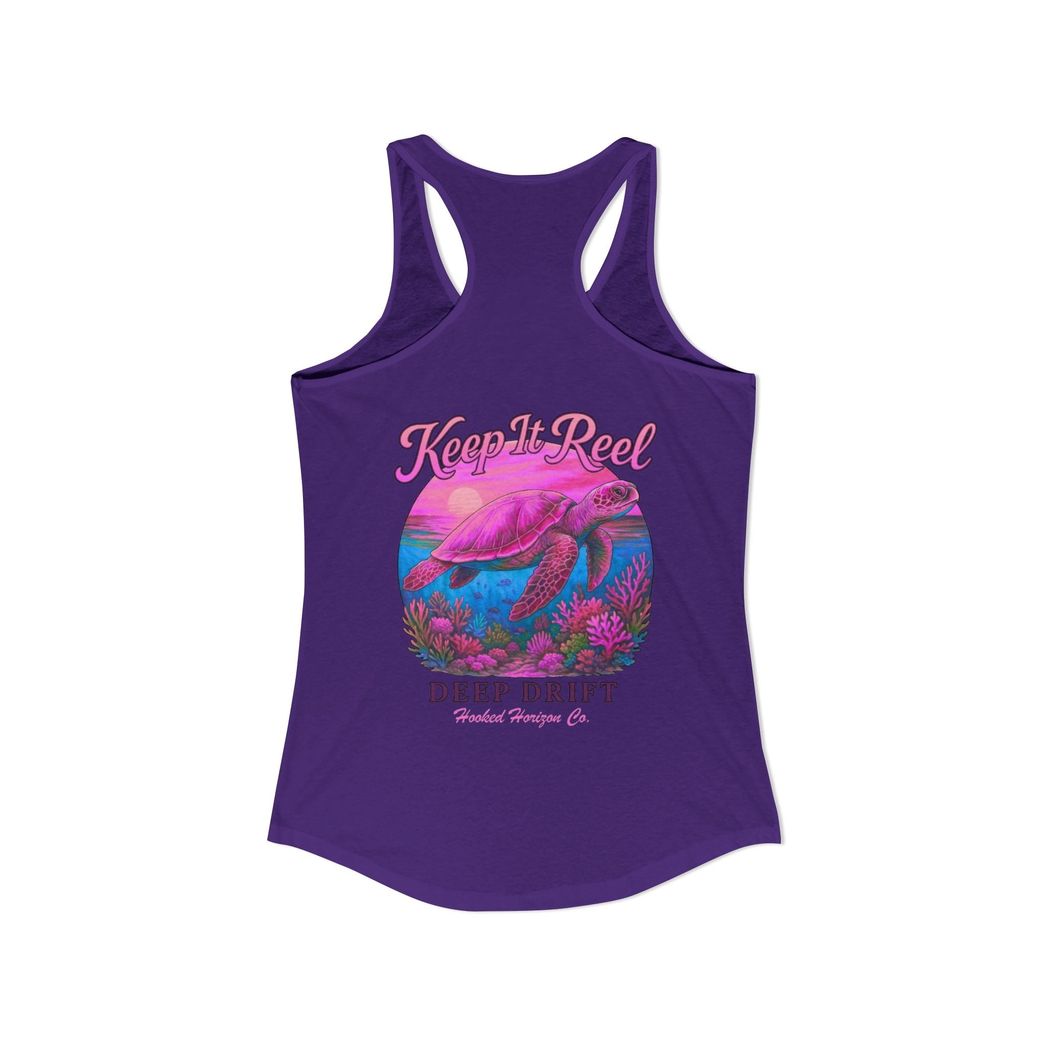 Turtle " Keep It Reel" Deep Drift– Hooked Horizon Co. Gifts for Ocean Lovers, Nautical Fashion, Everyday Comfort, Perfect Gift for Her