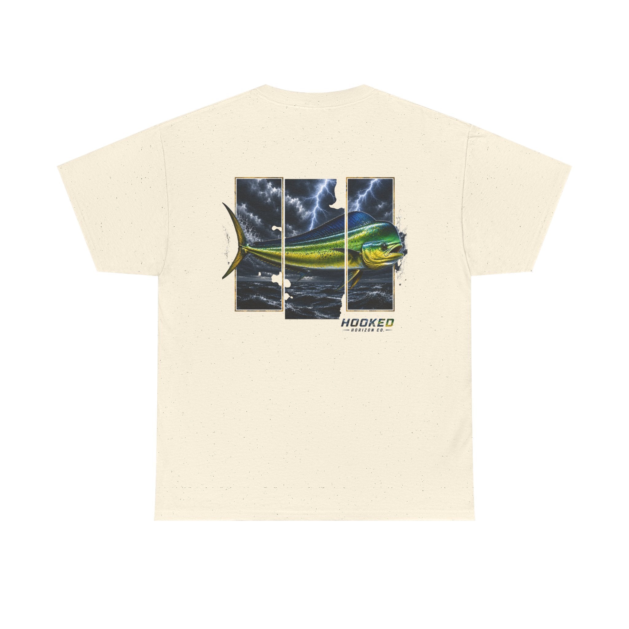 Mahi Mahi Hooked Horizon Co Tee—Ocean Graphic Tee — "Beloved" Ray Design