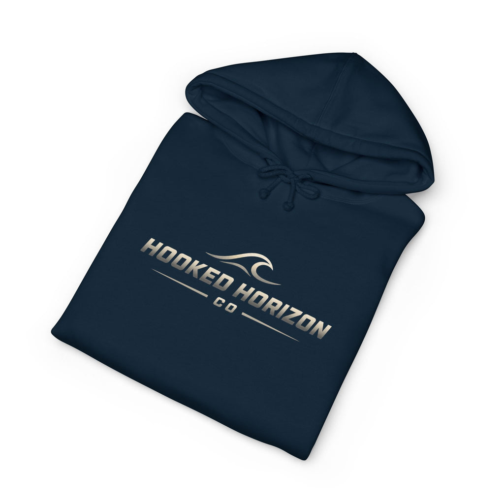 Wave Hoodie Hooked Horizon Co. — Fishing Back Graphic Hoodie, Multiple Color Variations