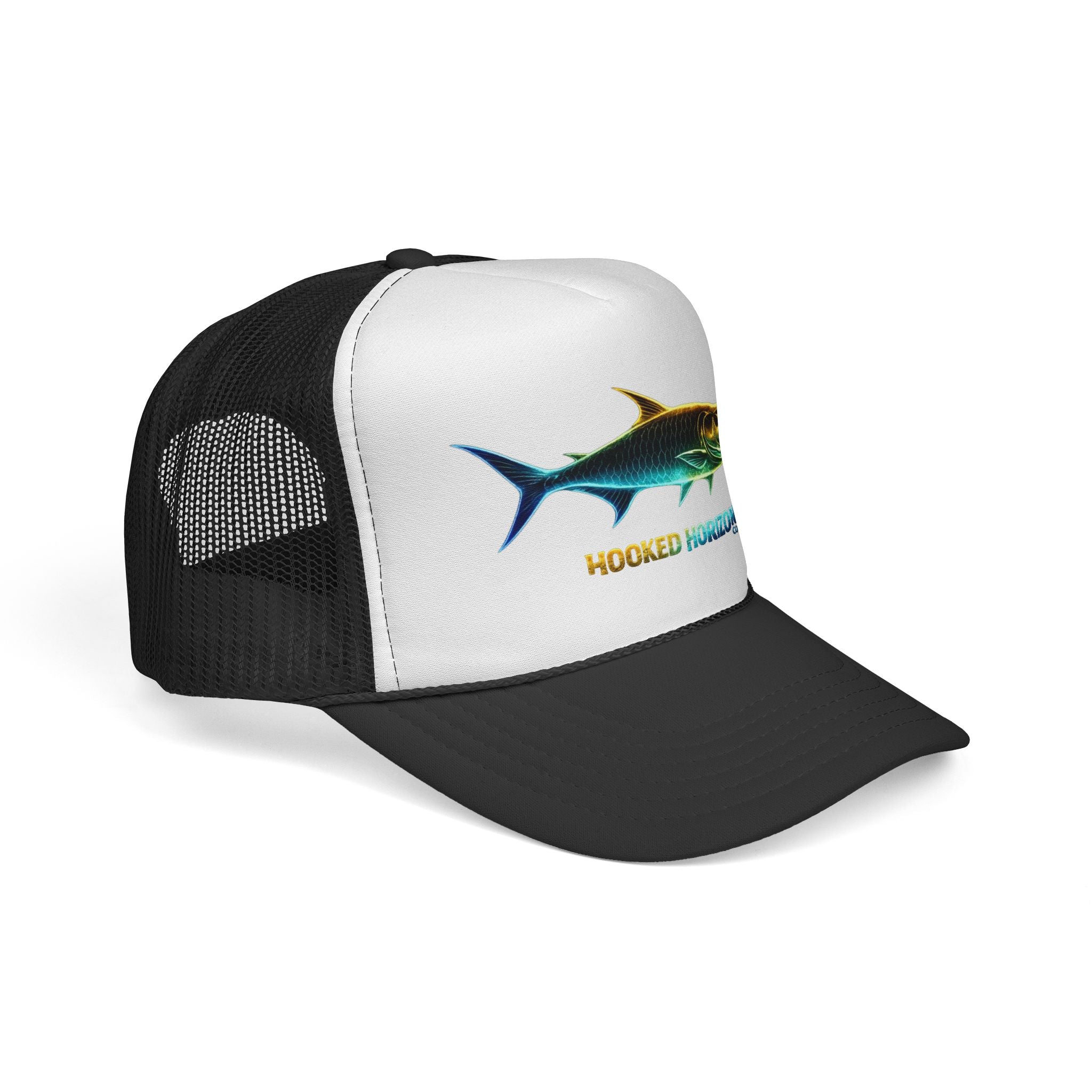 Gold & Blue Tarpon Trucker Cap — Fishing & Beach Hat