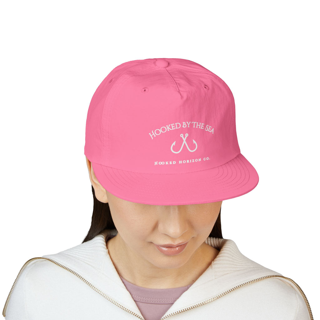 Quick Dry Surf Cap Hooked Horizon Co. — Light Weight, Multiple Color Variations Beachy Vibes Snapback Hat for Surf Lovers, Summer Fashion, Ocean Enthusiasts, Gift for Surfers, Vacation Style