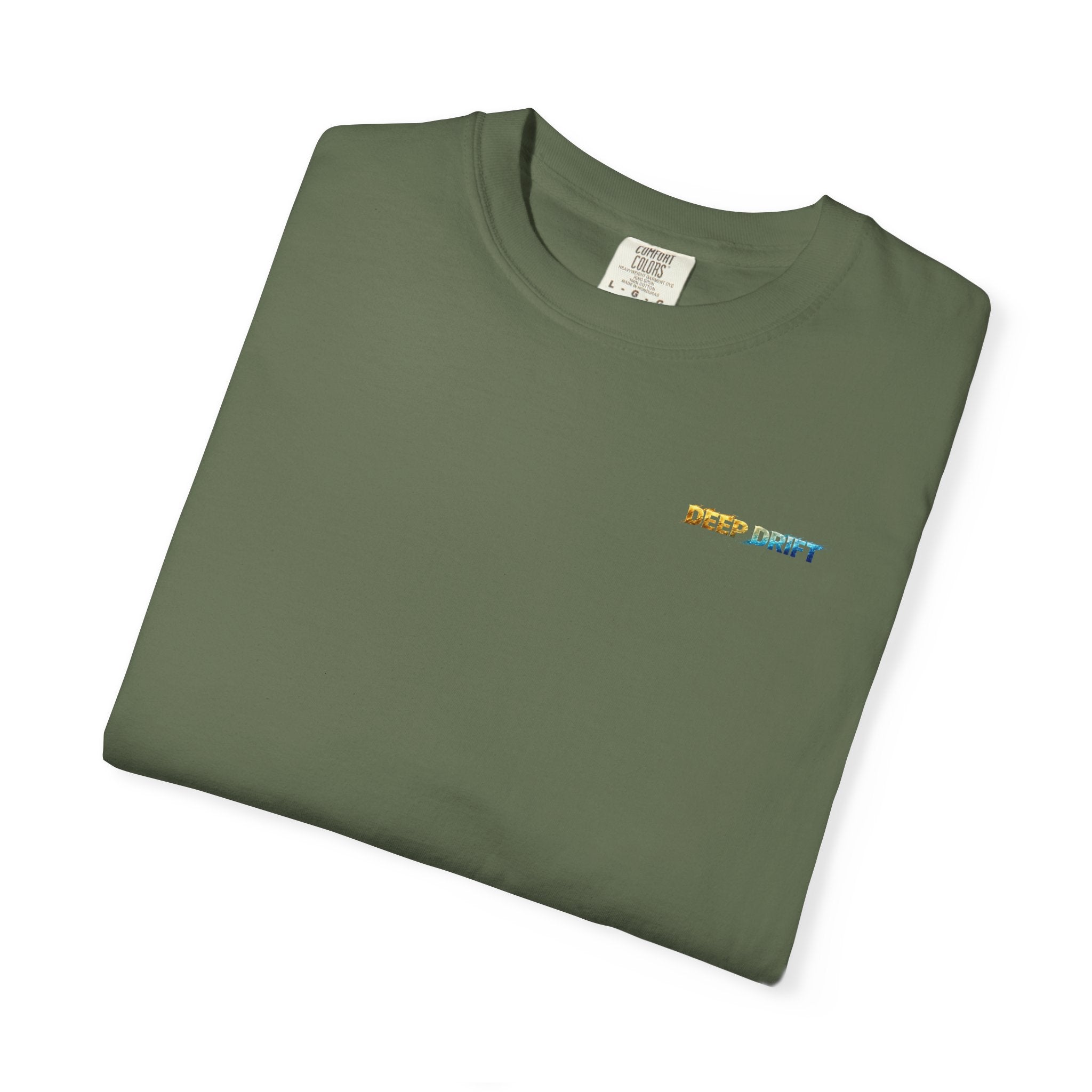Gold & Blue Tarpon Hooked Horizon Co. — Deep Drift Fishing Graphicishing Tee for Angler Lovers, Shark Lovers, Ocean Tee