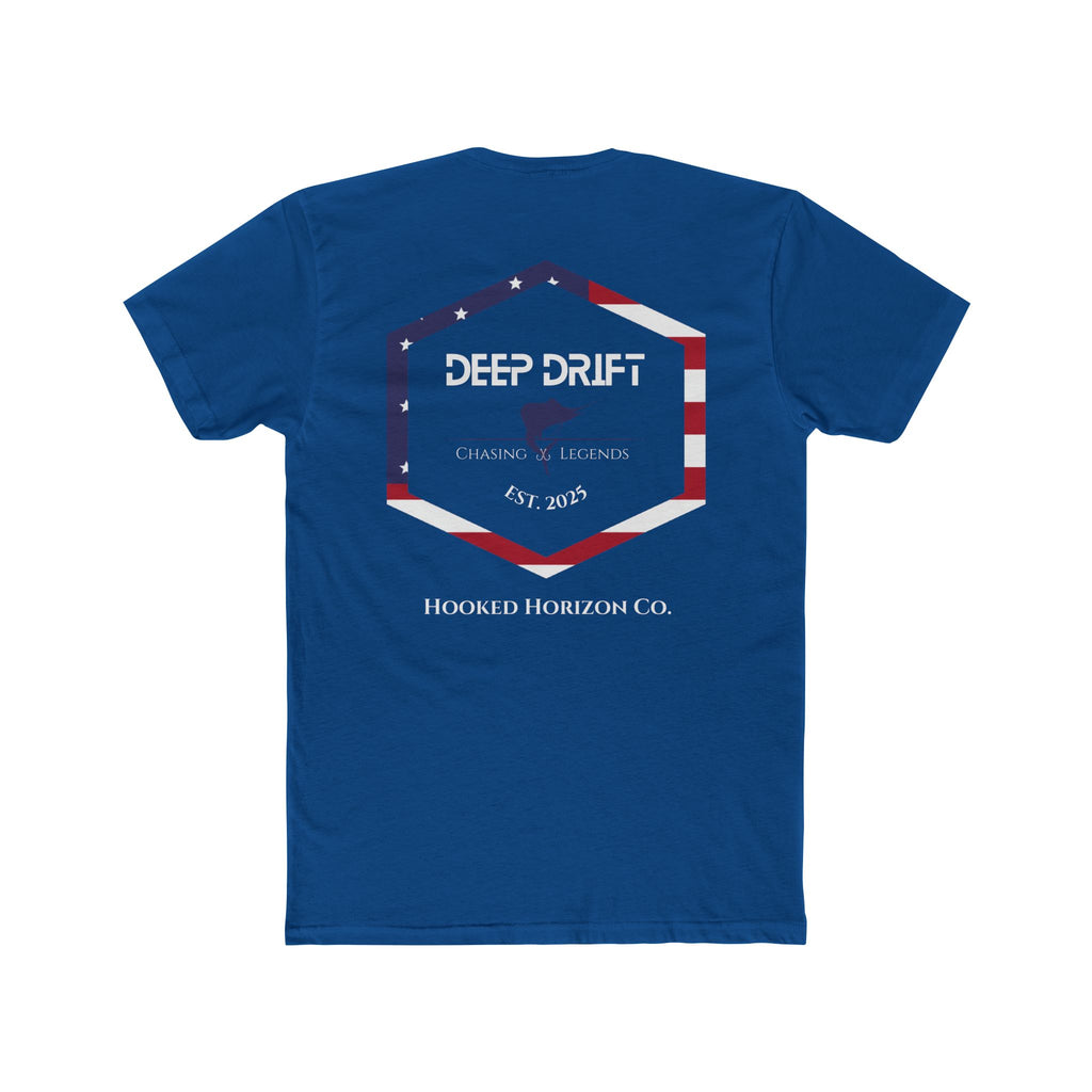 USA Deep Drift Marlin Tee — Patriotic Hooked Horizon Co. Fishing T-Shirt