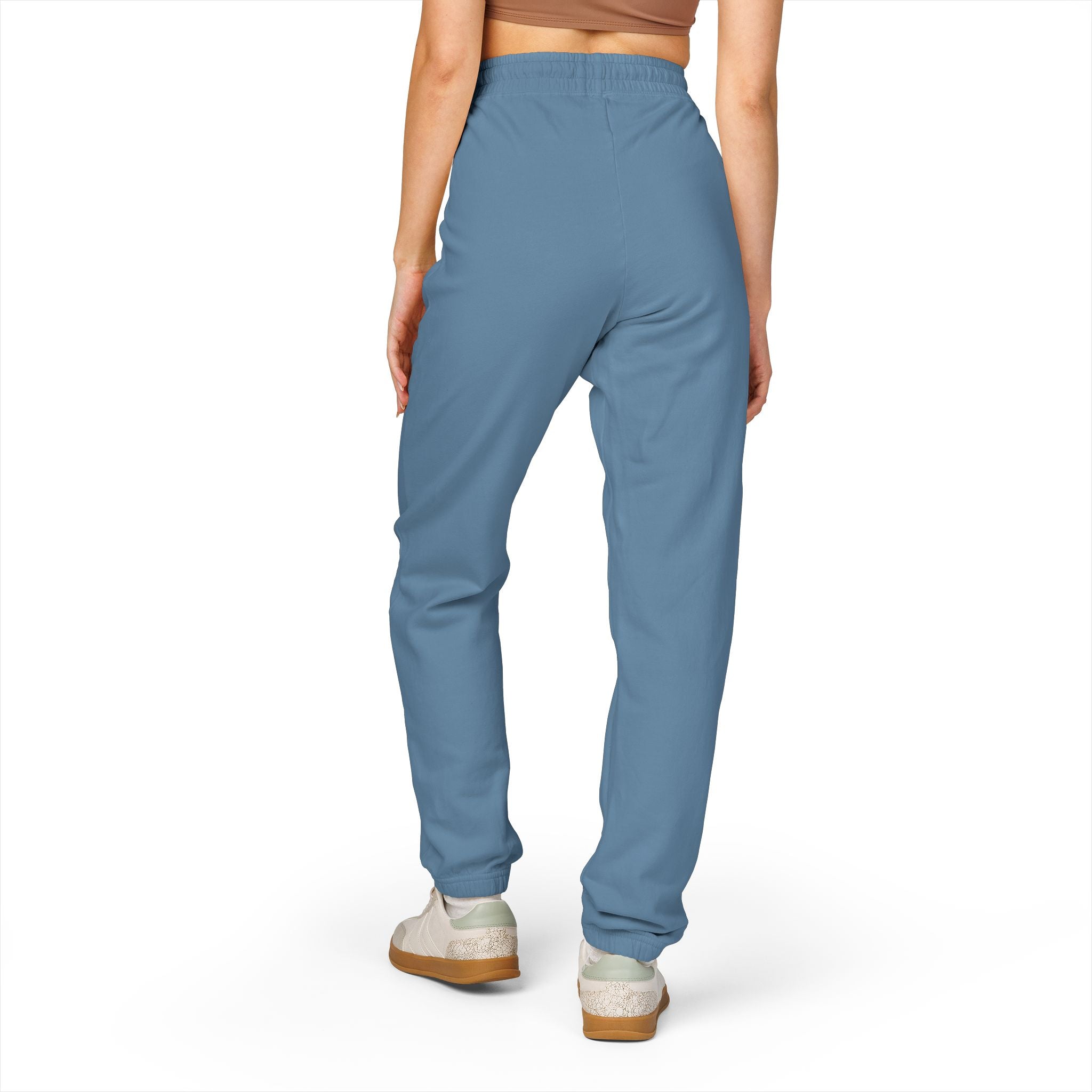 Gold & Blue Hooked Horizon Co. Embroidered Fleece Sweatpants | Cozy Loungewear, Gifts for Everyone, Comfortable Joggers, Relaxed Fit Sweatpants, God is Love, Unisex Fashion