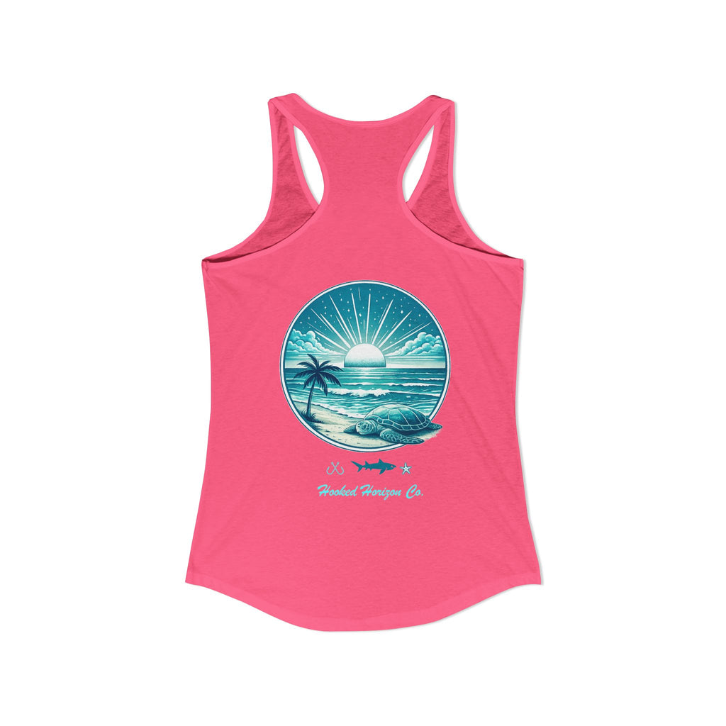 Sea Turtle & Sunset– Hooked Horizon Co. Gifts for Ocean Lovers, Nautical Fashion, Everyday Comfort, Perfect Gift for Her