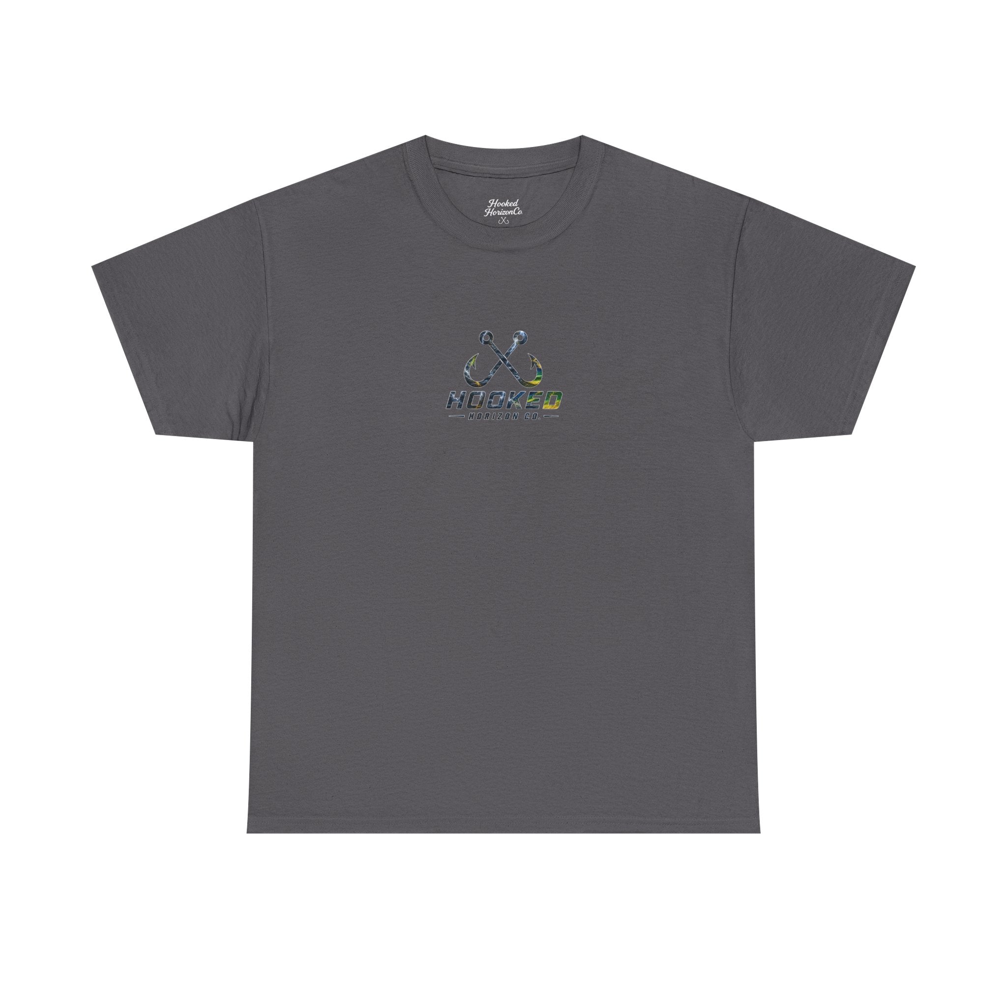 Mahi Mahi Hooked Horizon Co Tee—Ocean Graphic Tee — "Beloved" Ray Design