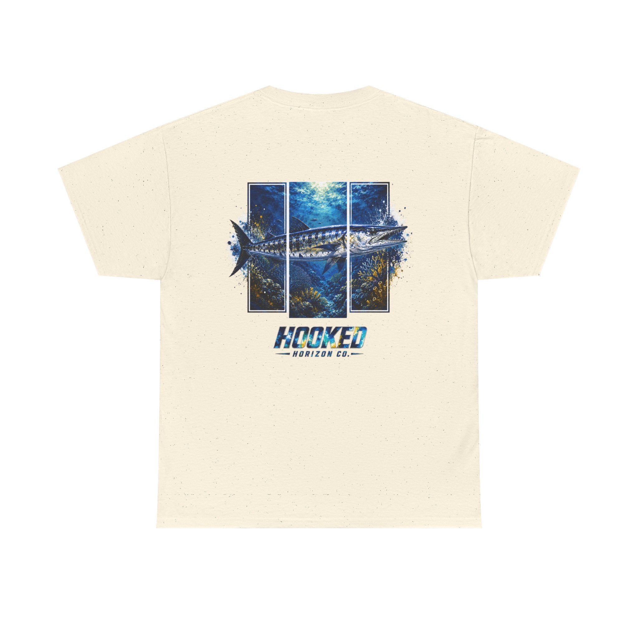 Barracuda Hooked Horizon Co Tee—Ocean Graphic Tee — "Beloved" Ray Design