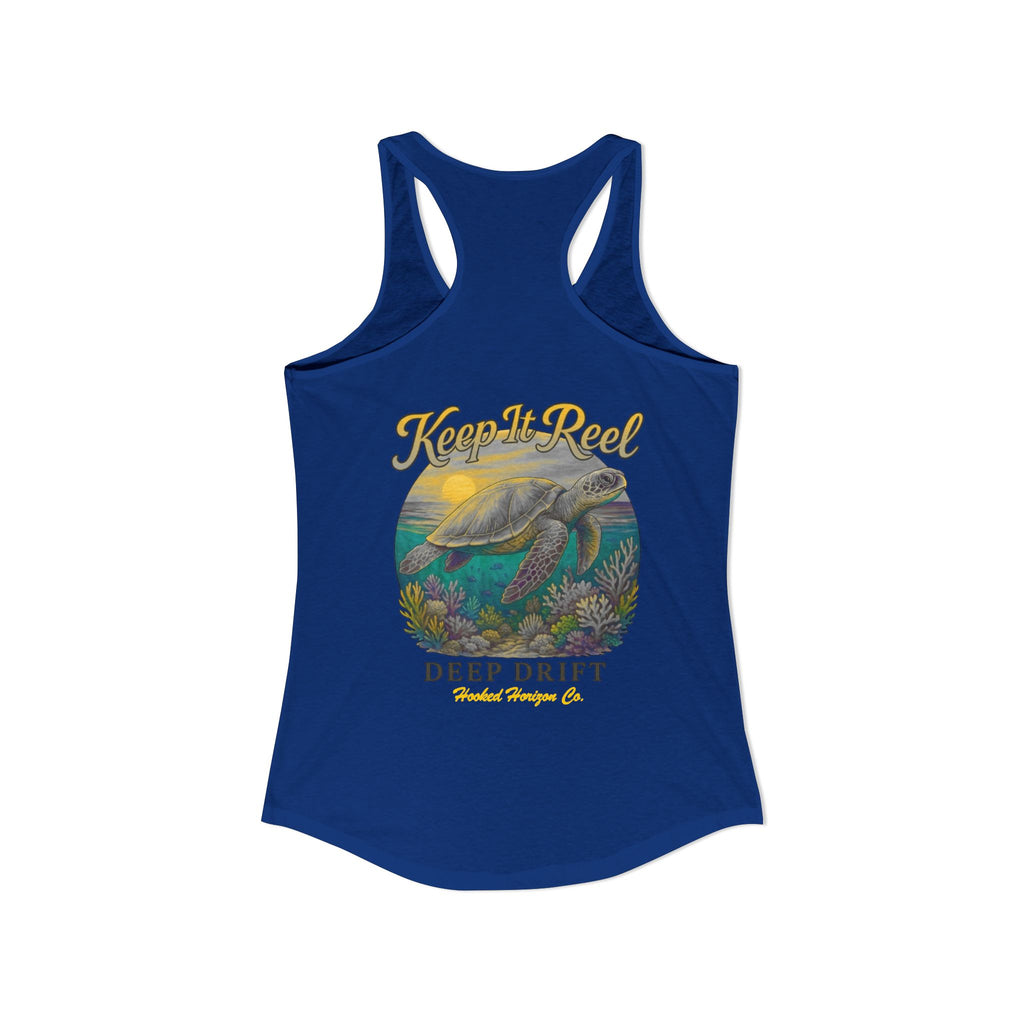 Turtle " Keep It Reel" Deep Drift– Hooked Horizon Co. Gifts for Ocean Lovers, Nautical Fashion, Everyday Comfort, Perfect Gift for Her